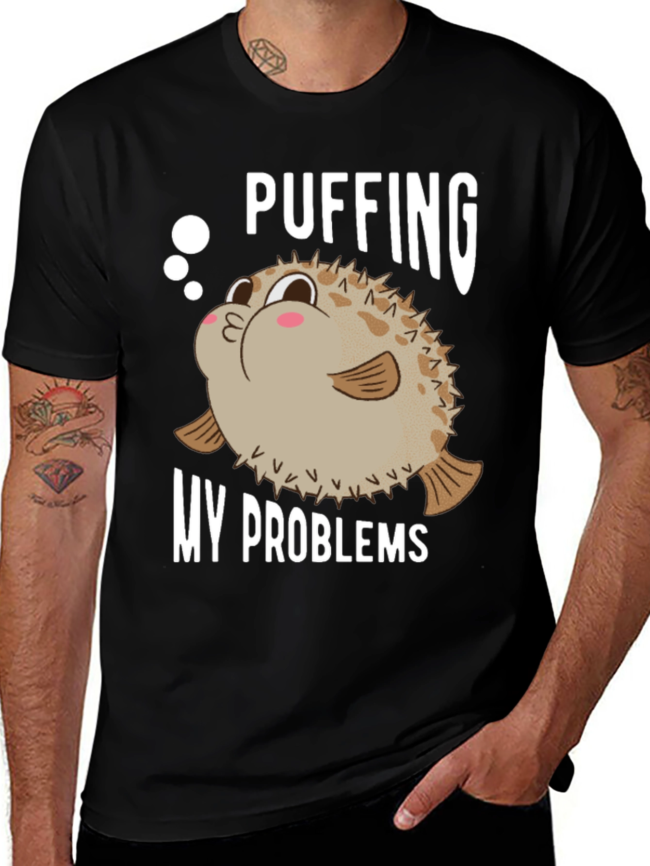 Pufferfish Problems Graphic T-Shirt