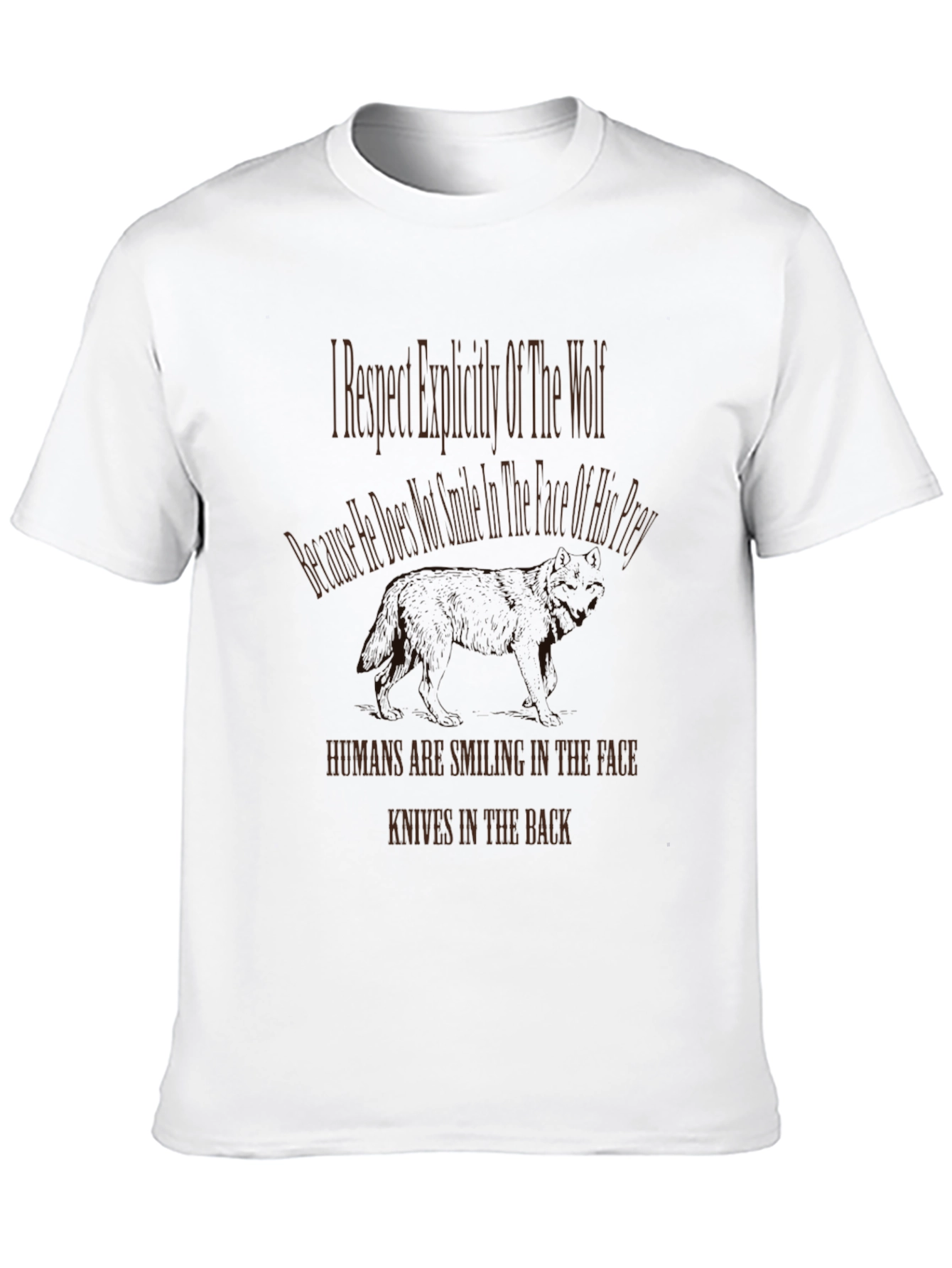 Wolf Respect T-Shirt - Dark Graphic Tee