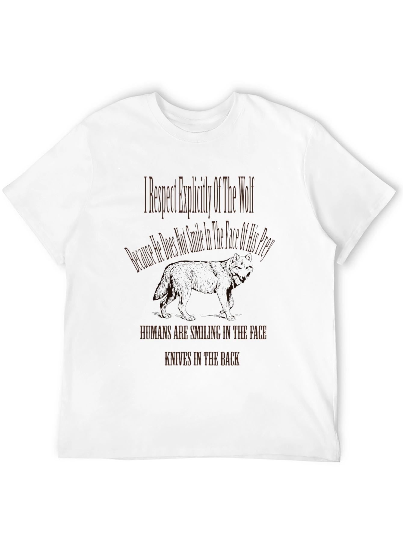 Wolf Respect T-Shirt - Dark Graphic Tee