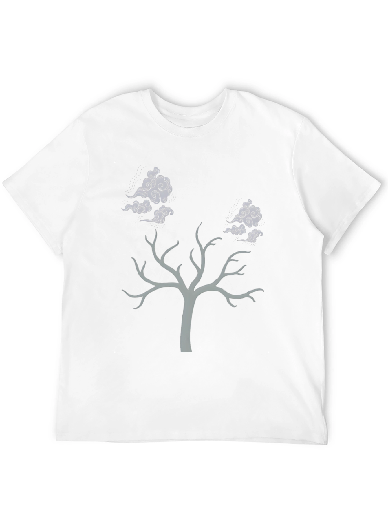 Tree and Clouds Graphic T-Shirt - Black