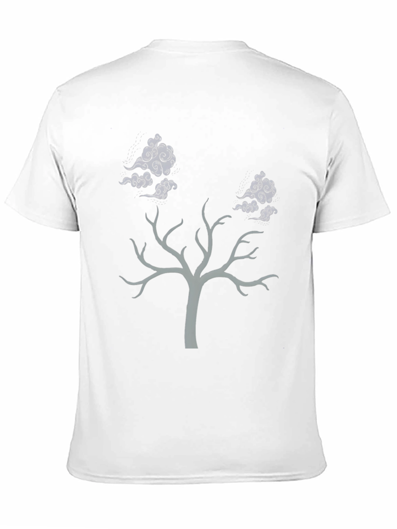Tree and Clouds Graphic T-Shirt - Black