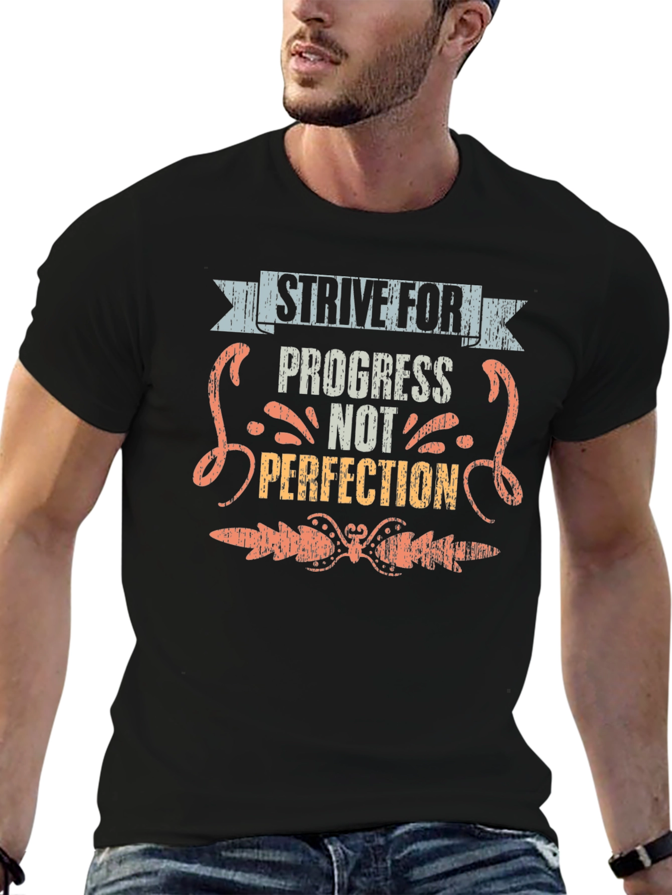 Strive For Progress Not Perfection Graphic Tee