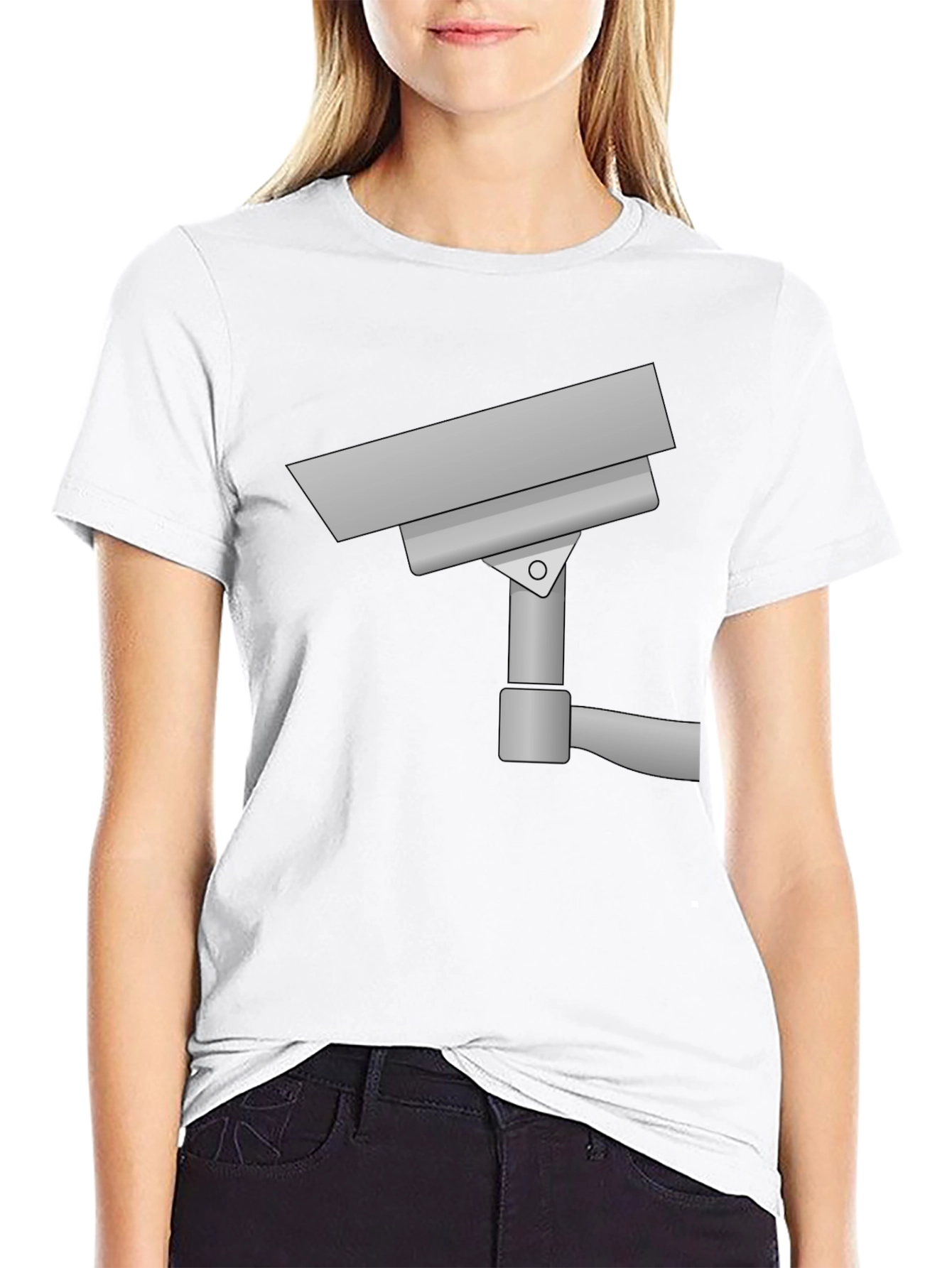 Security Camera Graphic Tee - Surveillance Style!