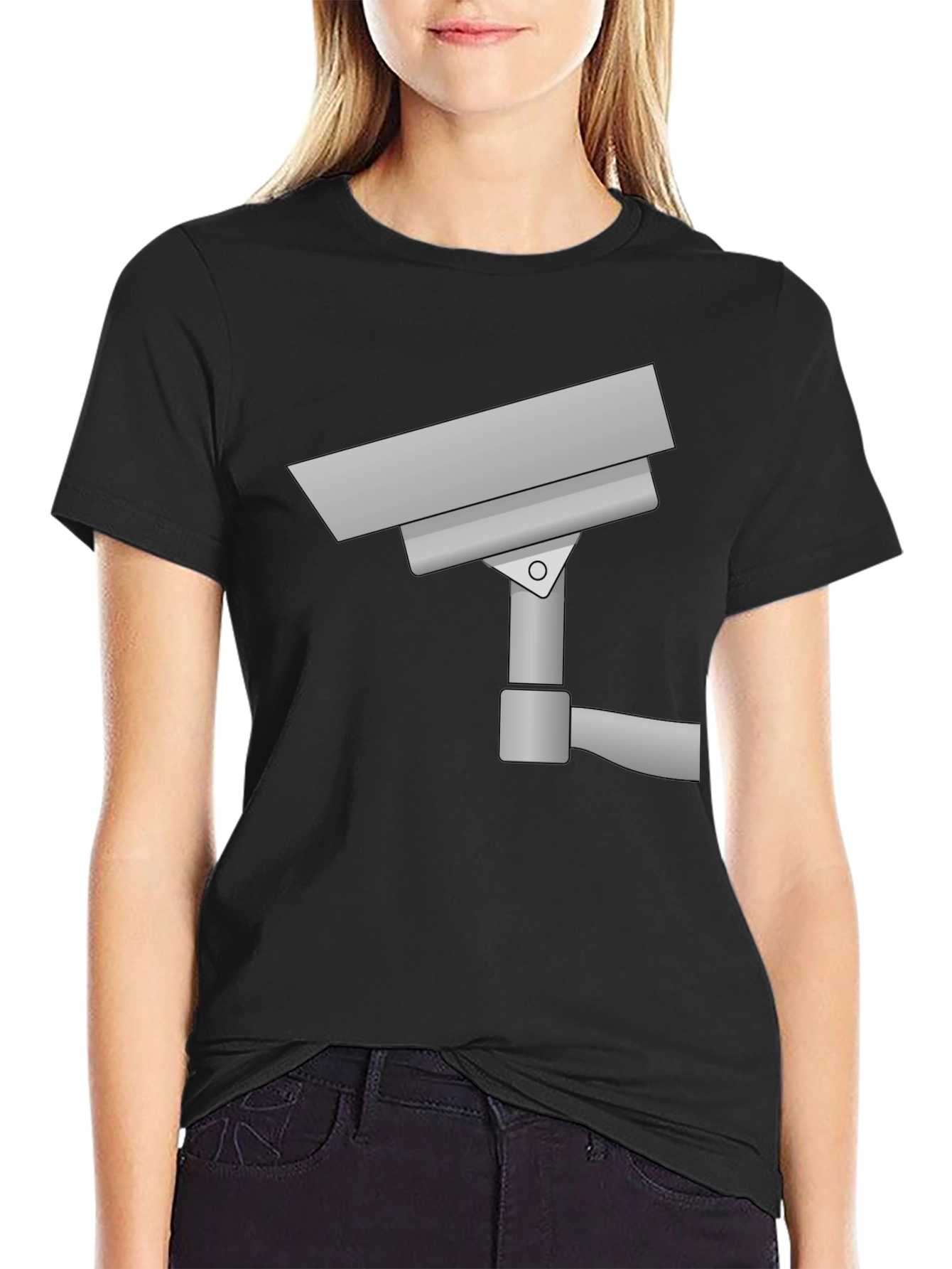 Security Camera Graphic Tee - Surveillance Style!