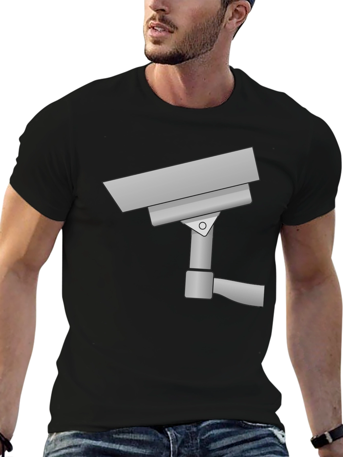 Security Camera Graphic Tee - Surveillance Style!