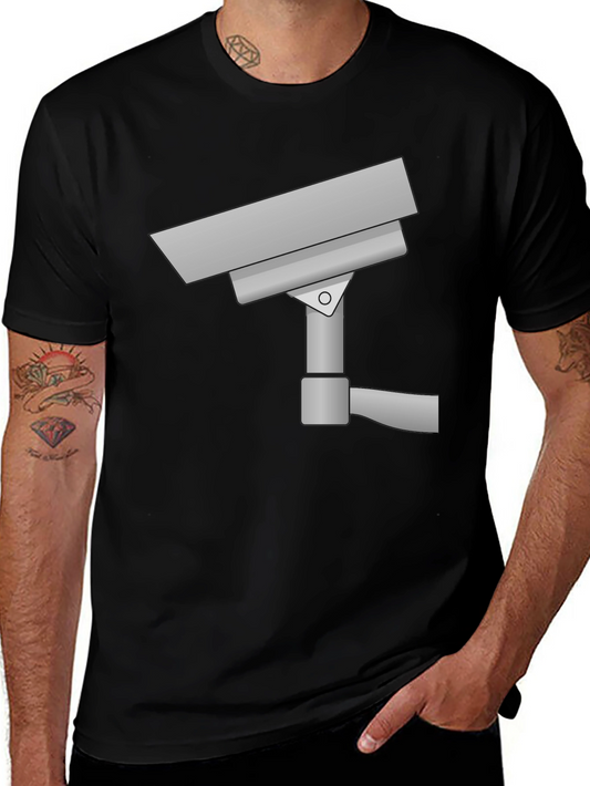 Security Camera Graphic Tee - Surveillance Style!