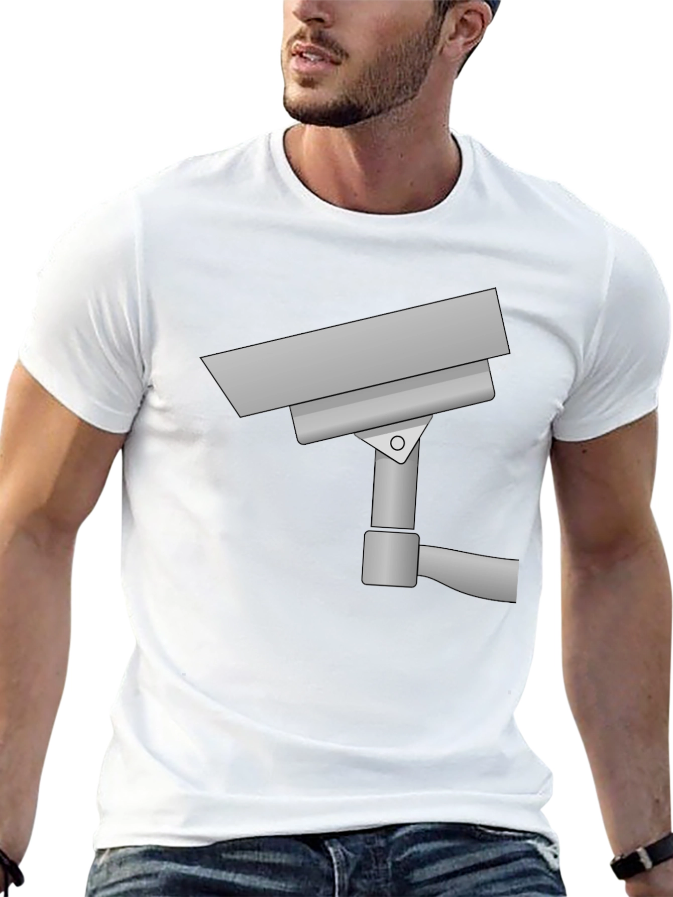 Security Camera Graphic Tee - Surveillance Style!