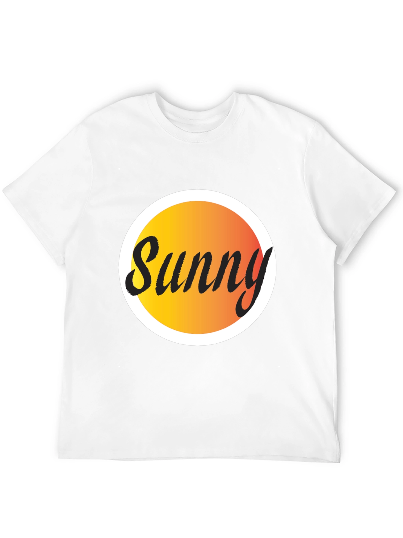 Sunny Graphic Tee - Black Cotton Blend T-Shirt