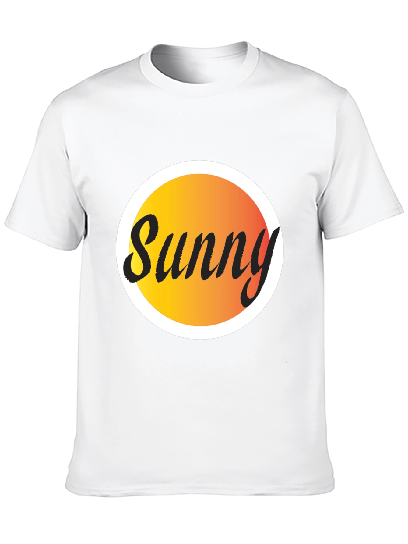 Sunny Graphic Tee - Black Cotton Blend T-Shirt
