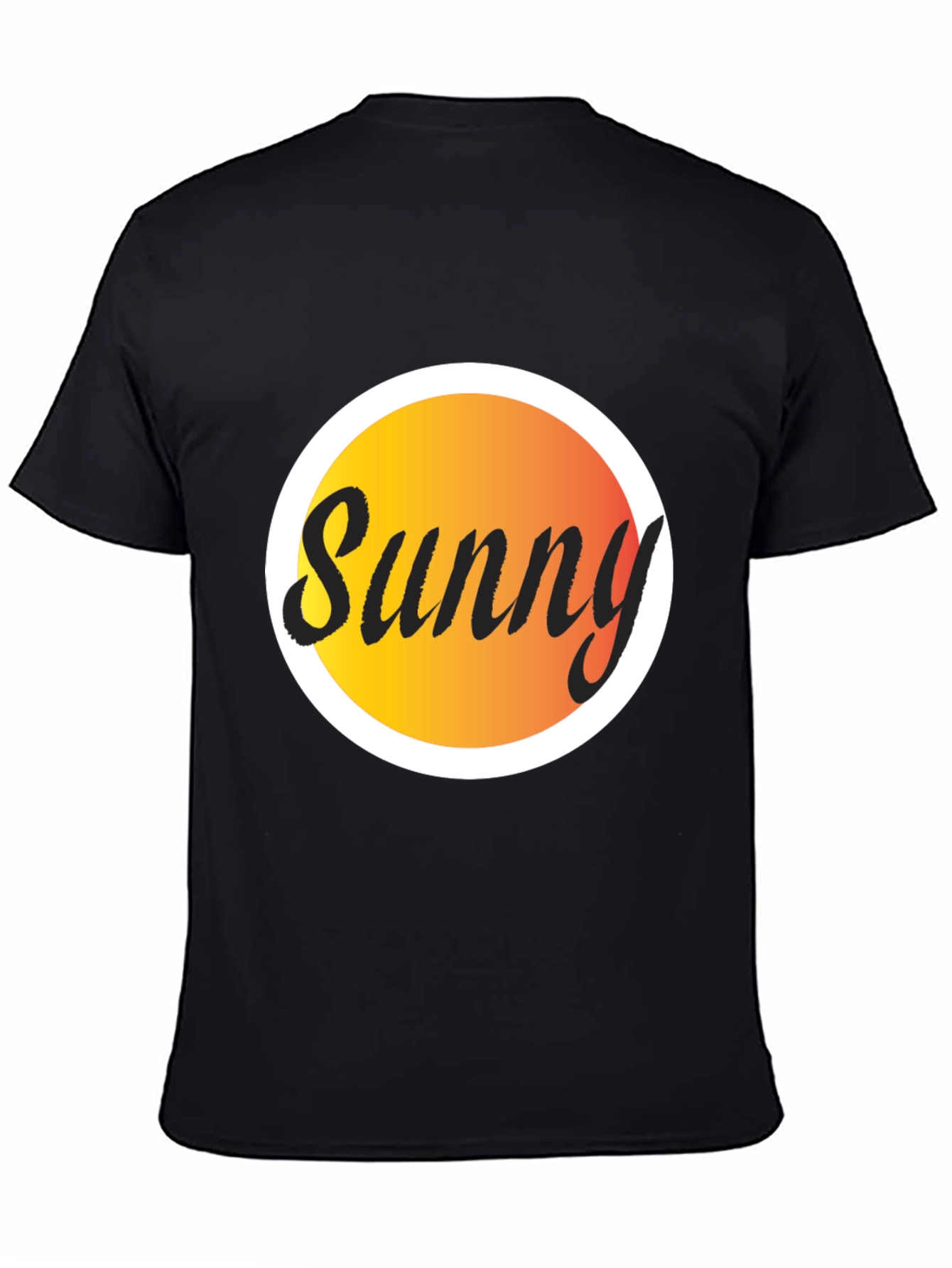 Sunny Graphic Tee - Black Cotton Blend T-Shirt