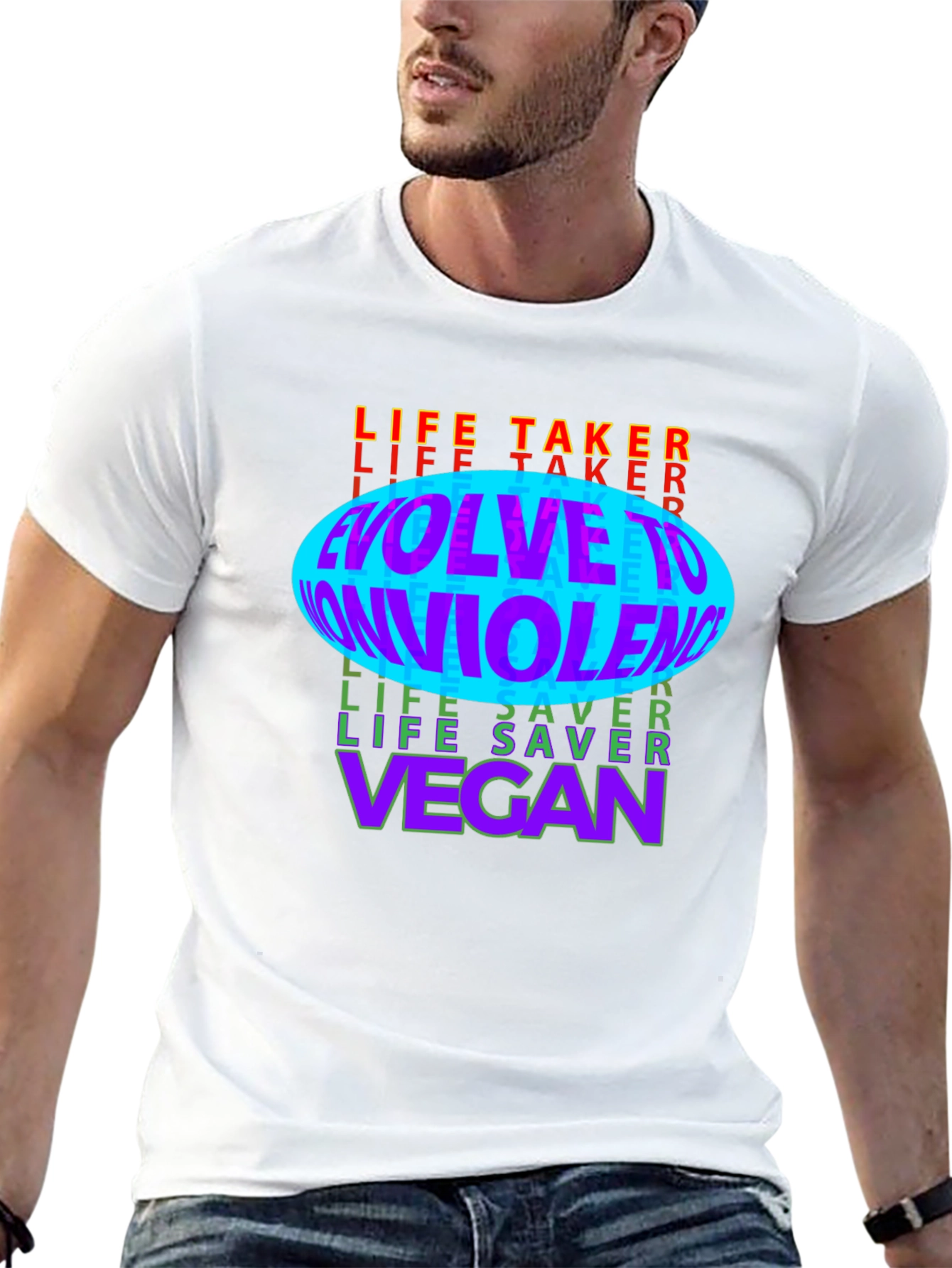 Evolve to Nonviolence Vegan Graphic Tee