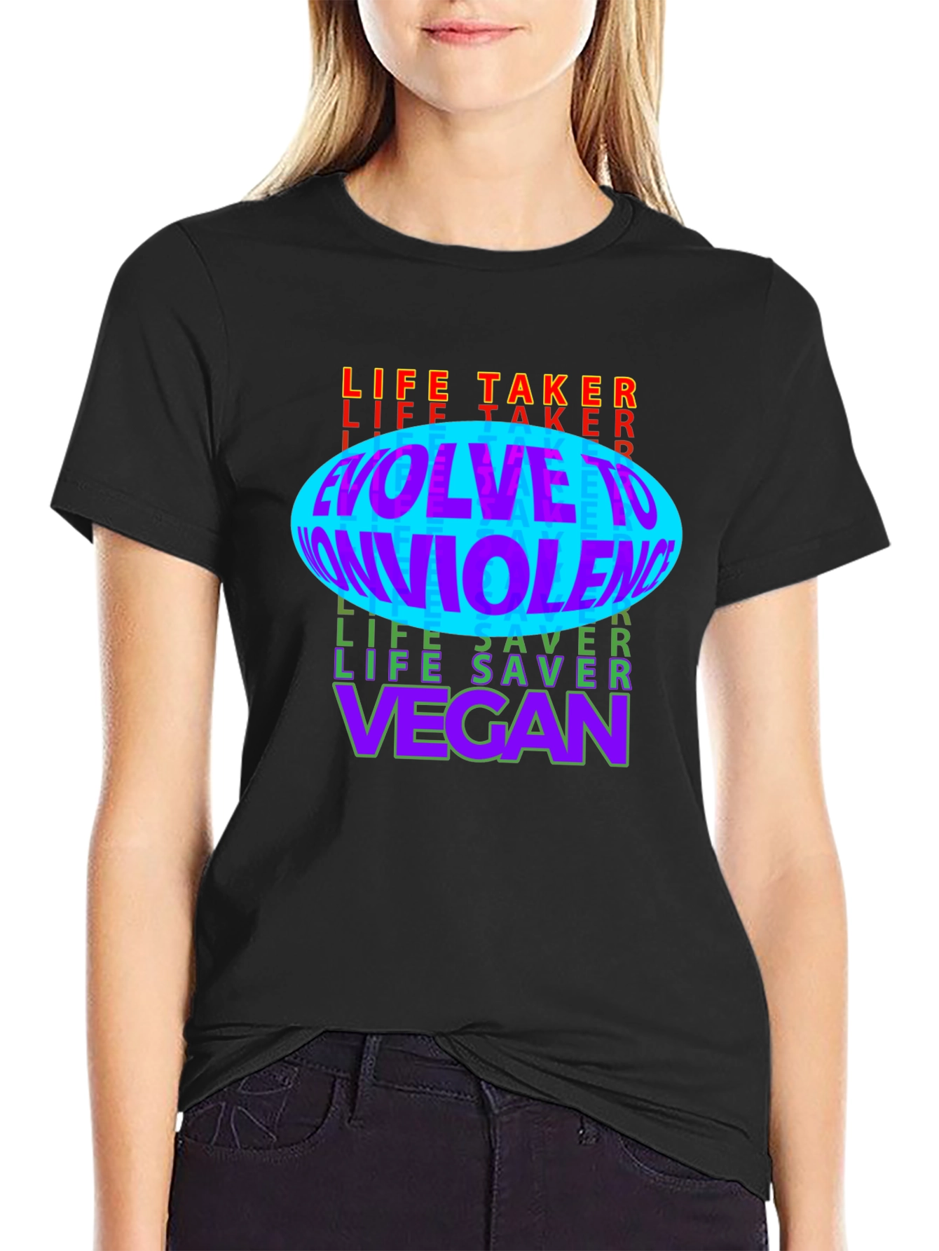 Evolve to Nonviolence Vegan Graphic Tee