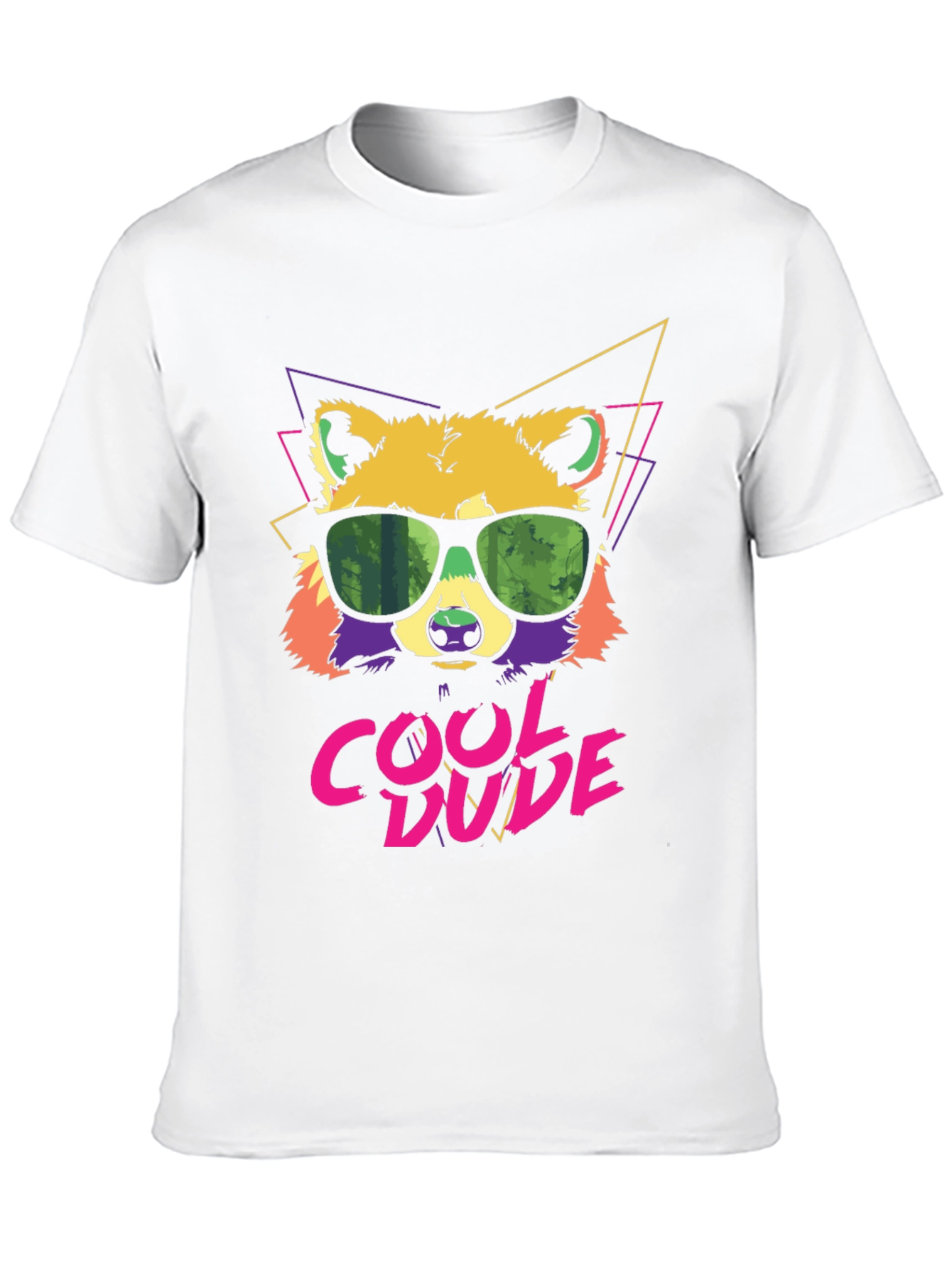 Cool Dude Raccoon Graphic Tee - Black