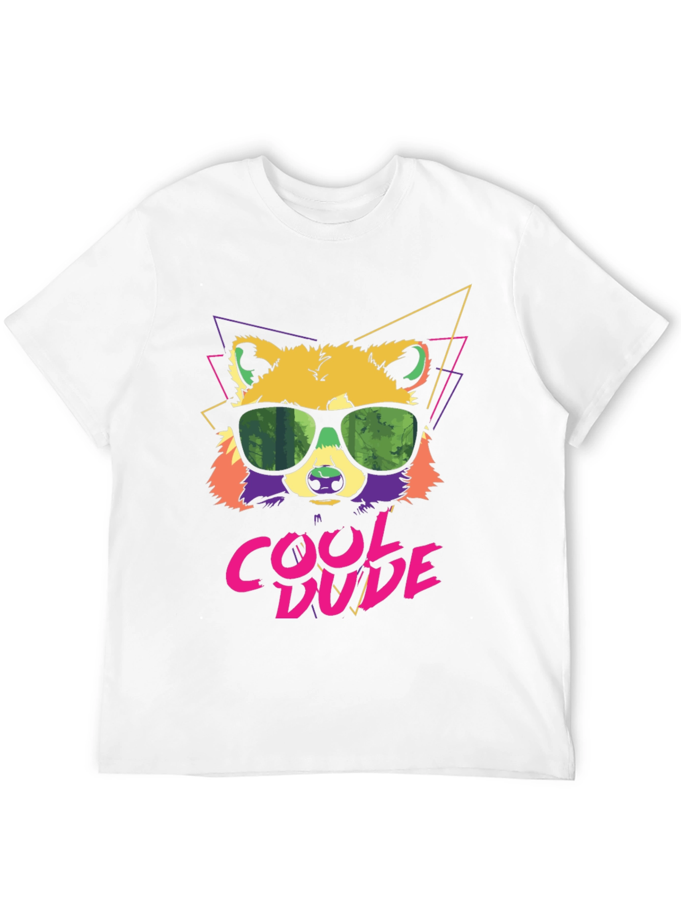 Cool Dude Raccoon Graphic Tee - Black