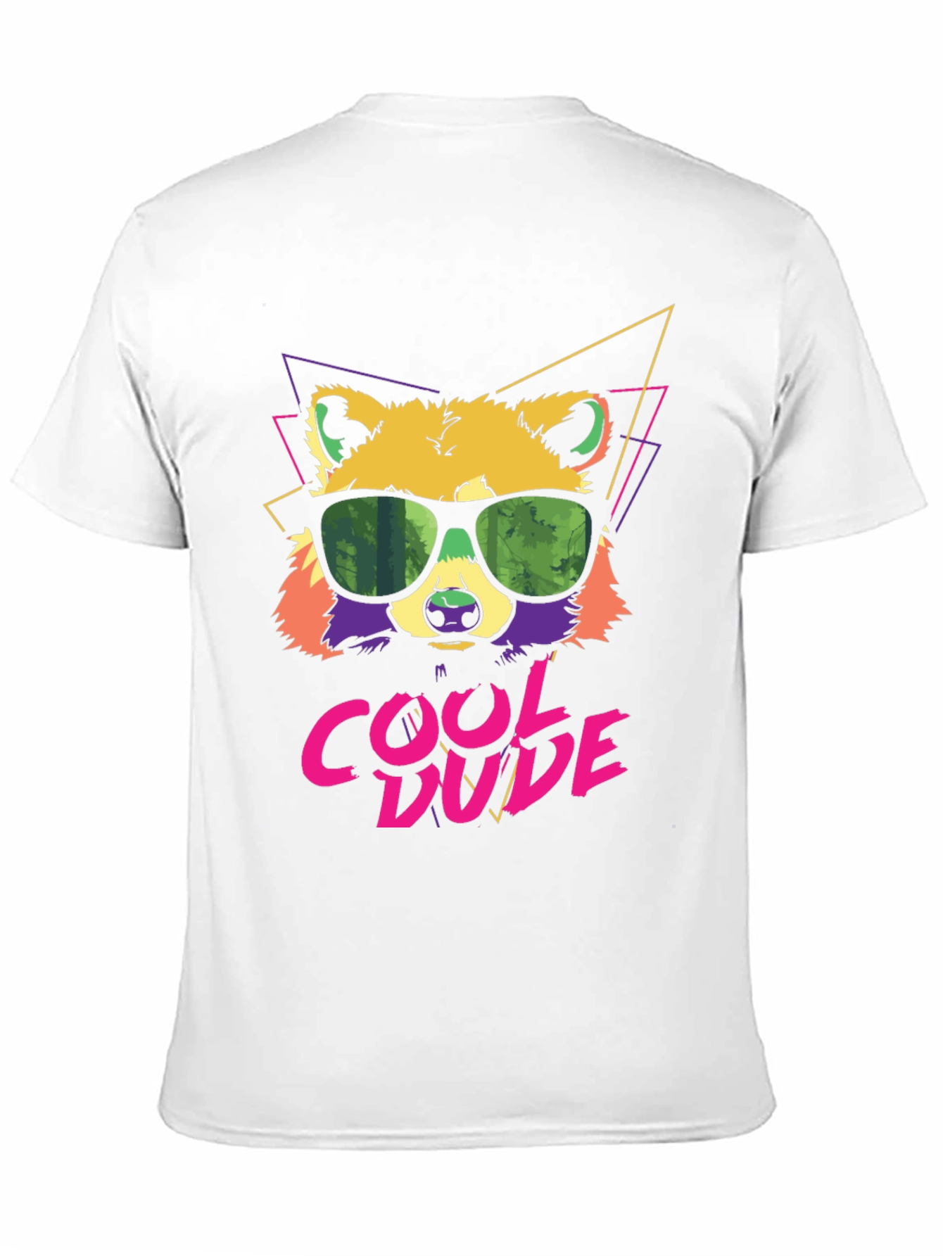Cool Dude Raccoon Graphic Tee - Black