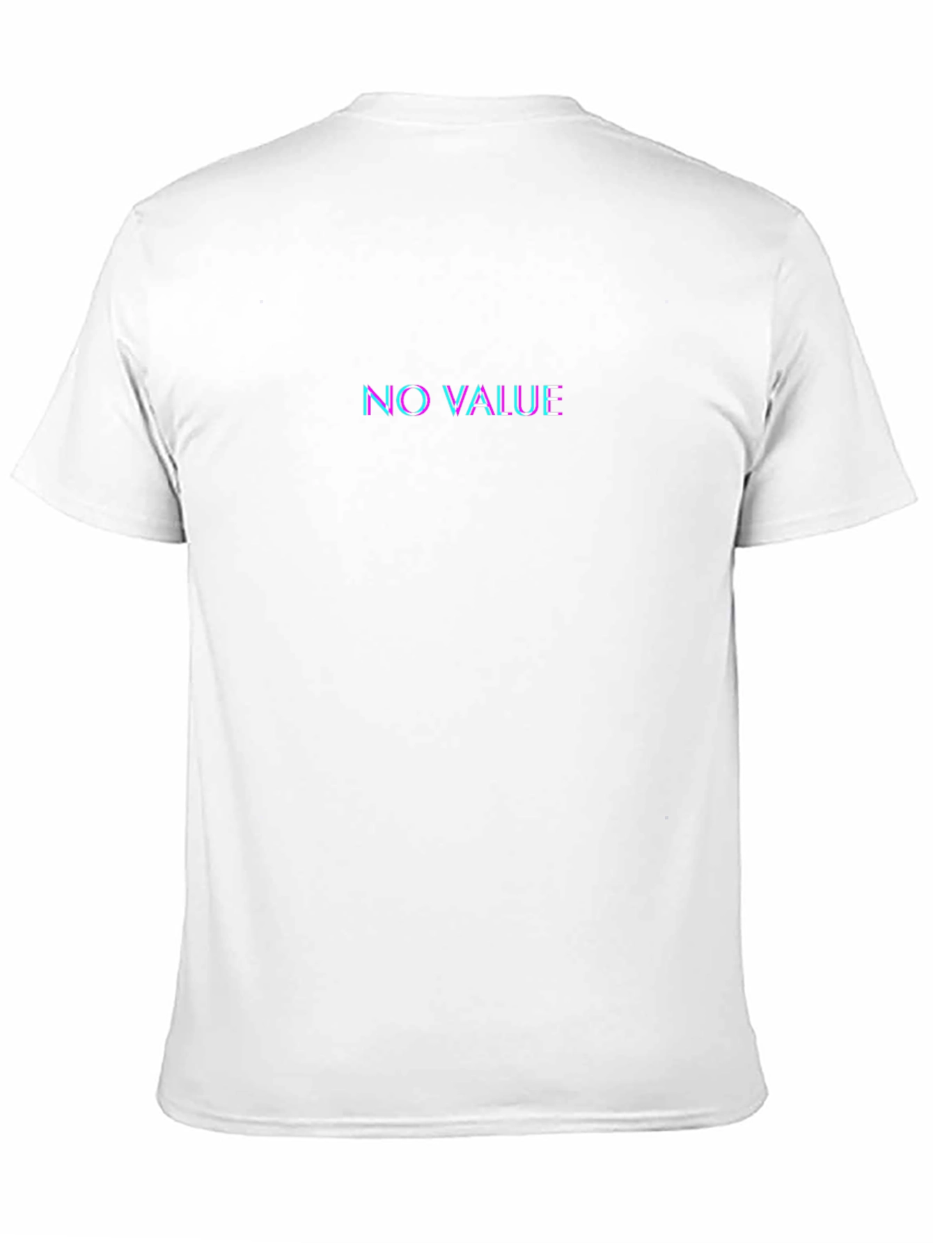 No Value Glitch Effect Black T-Shirt