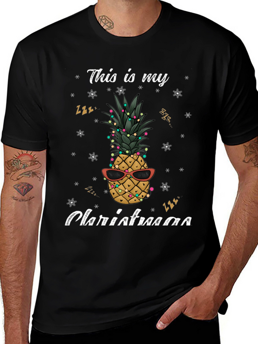 Festive Pineapple Christmas T-Shirt