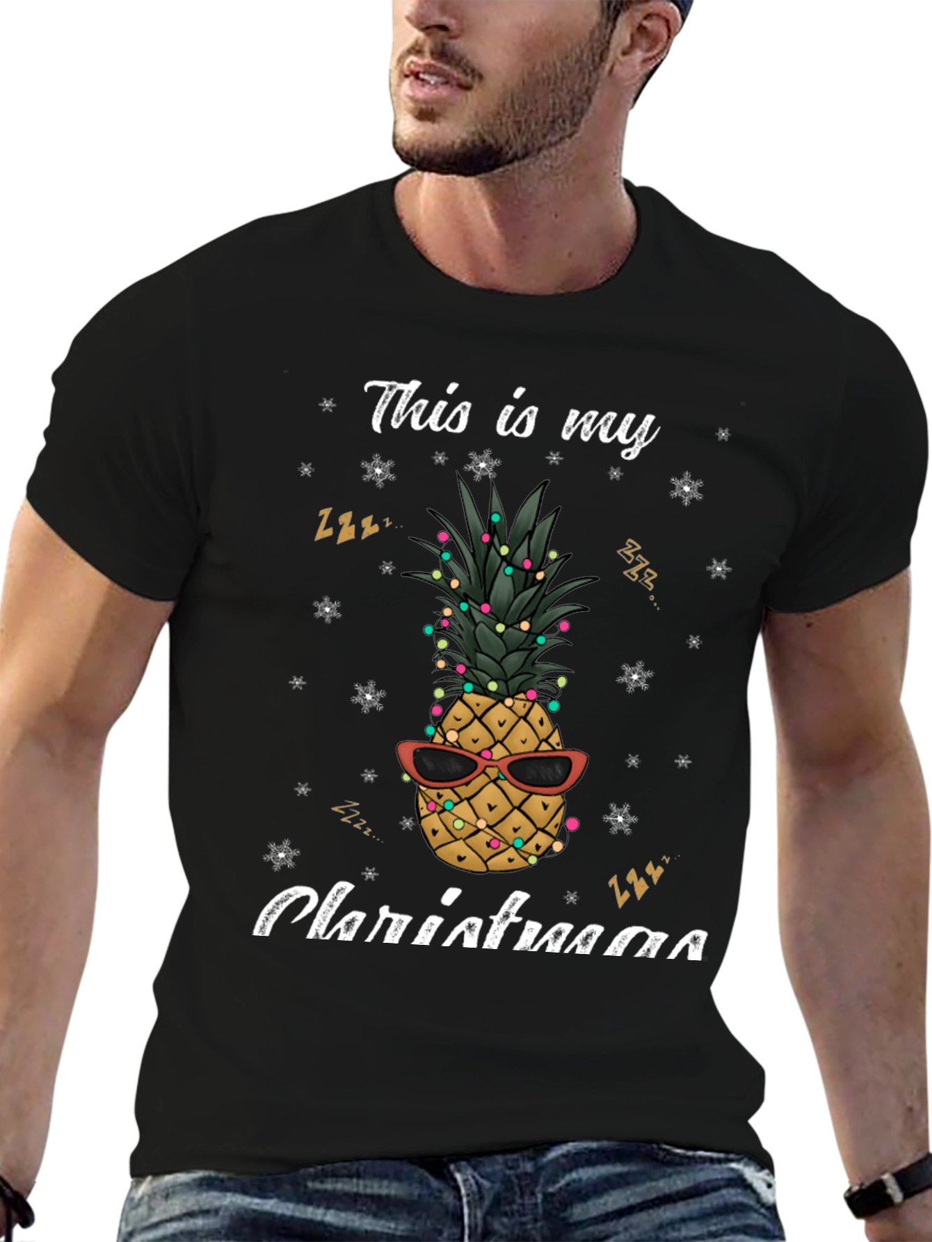 Festive Pineapple Christmas T-Shirt