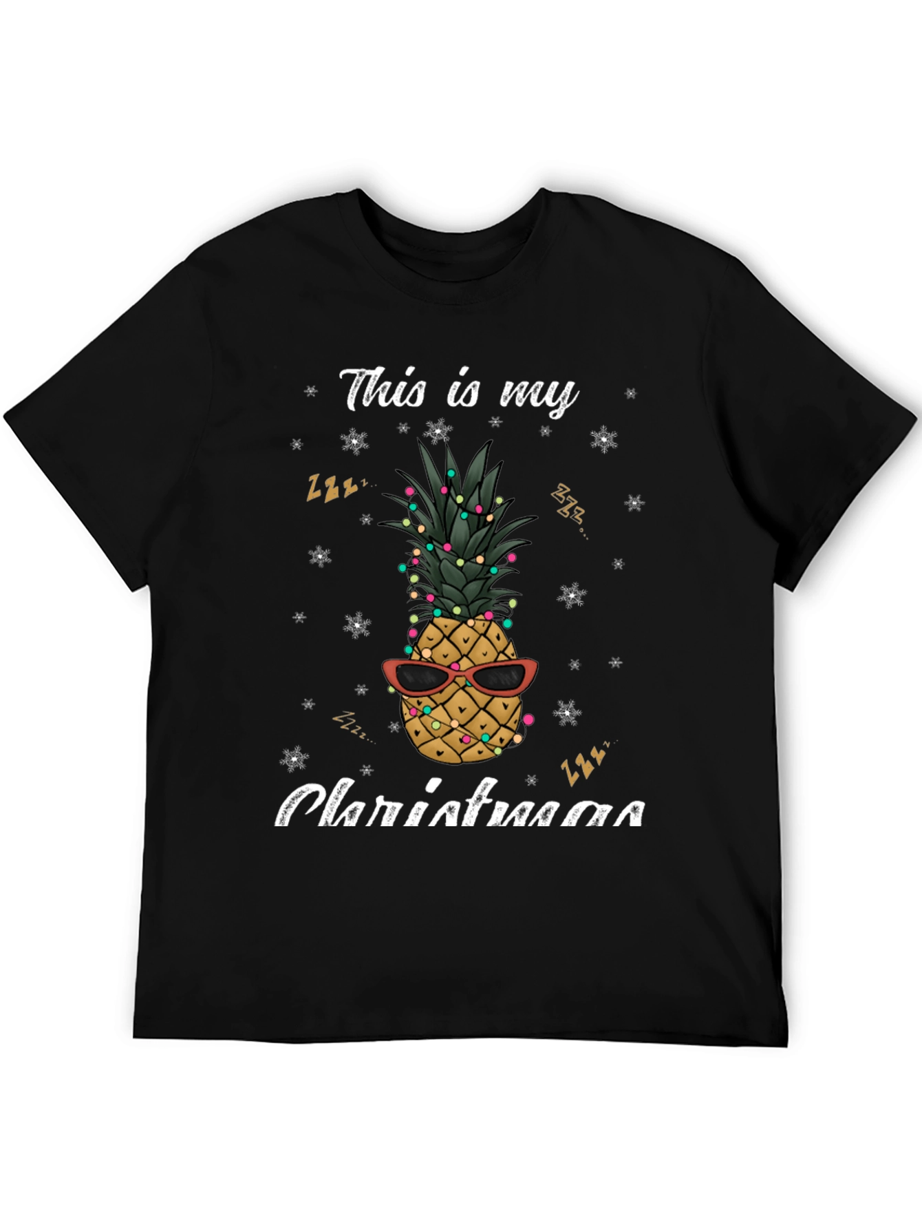 Festive Pineapple Christmas T-Shirt