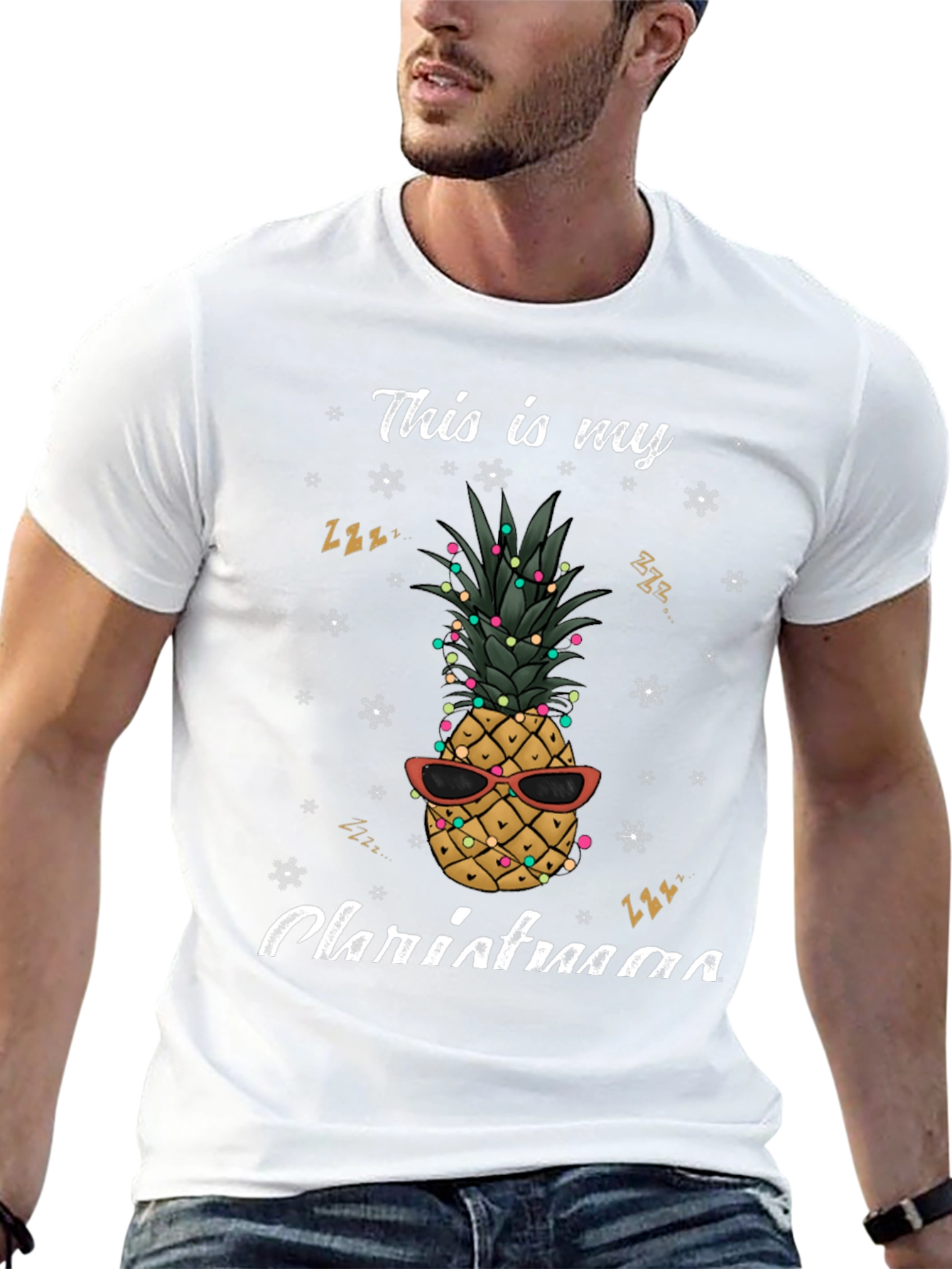 Festive Pineapple Christmas T-Shirt