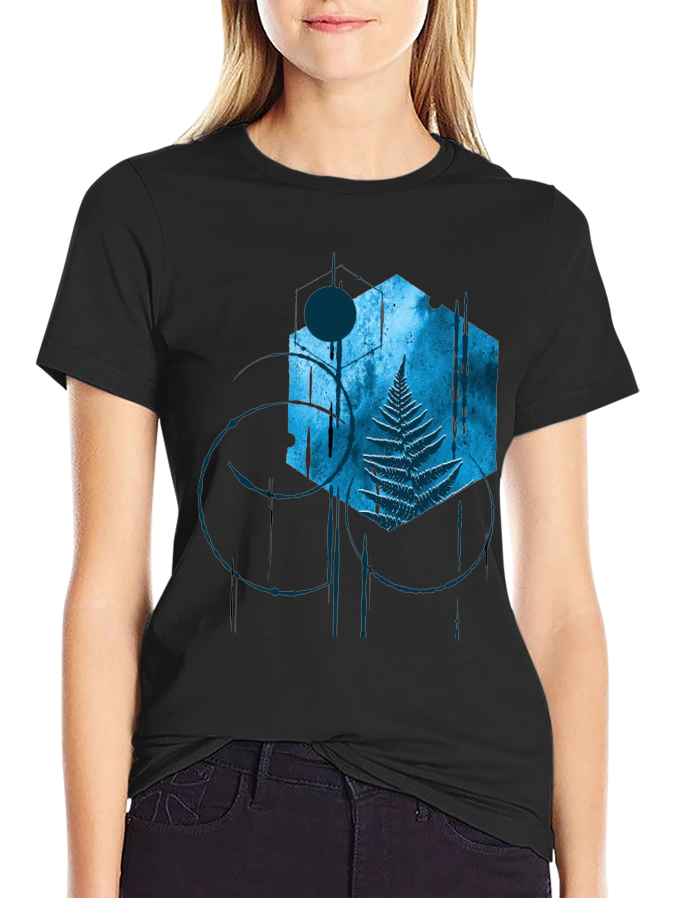 Abstract Fern Graphic T-Shirt