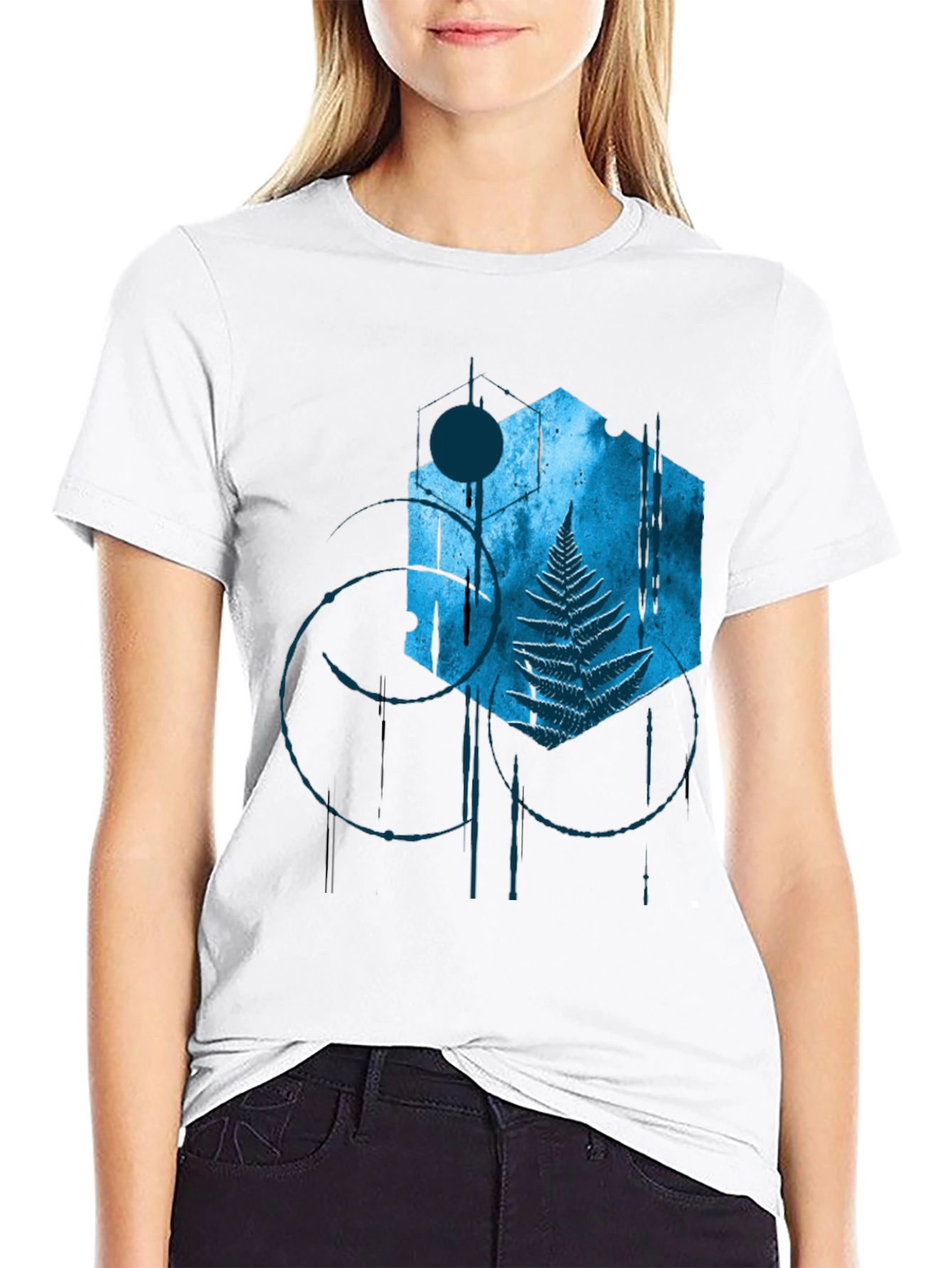 Abstract Fern Graphic T-Shirt