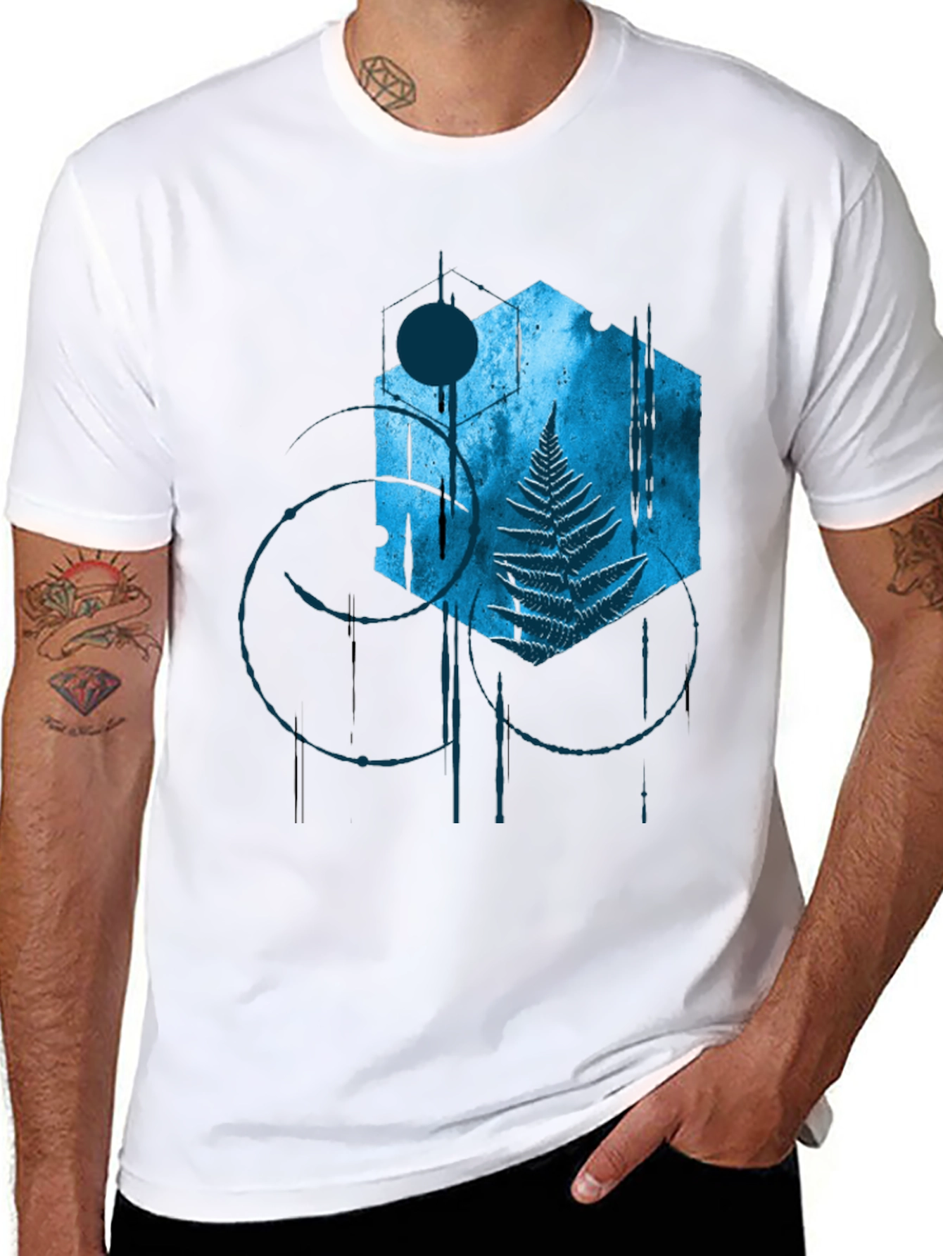 Abstract Fern Graphic T-Shirt