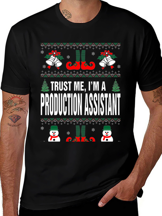 Production Assistant Ugly Christmas T-Shirt