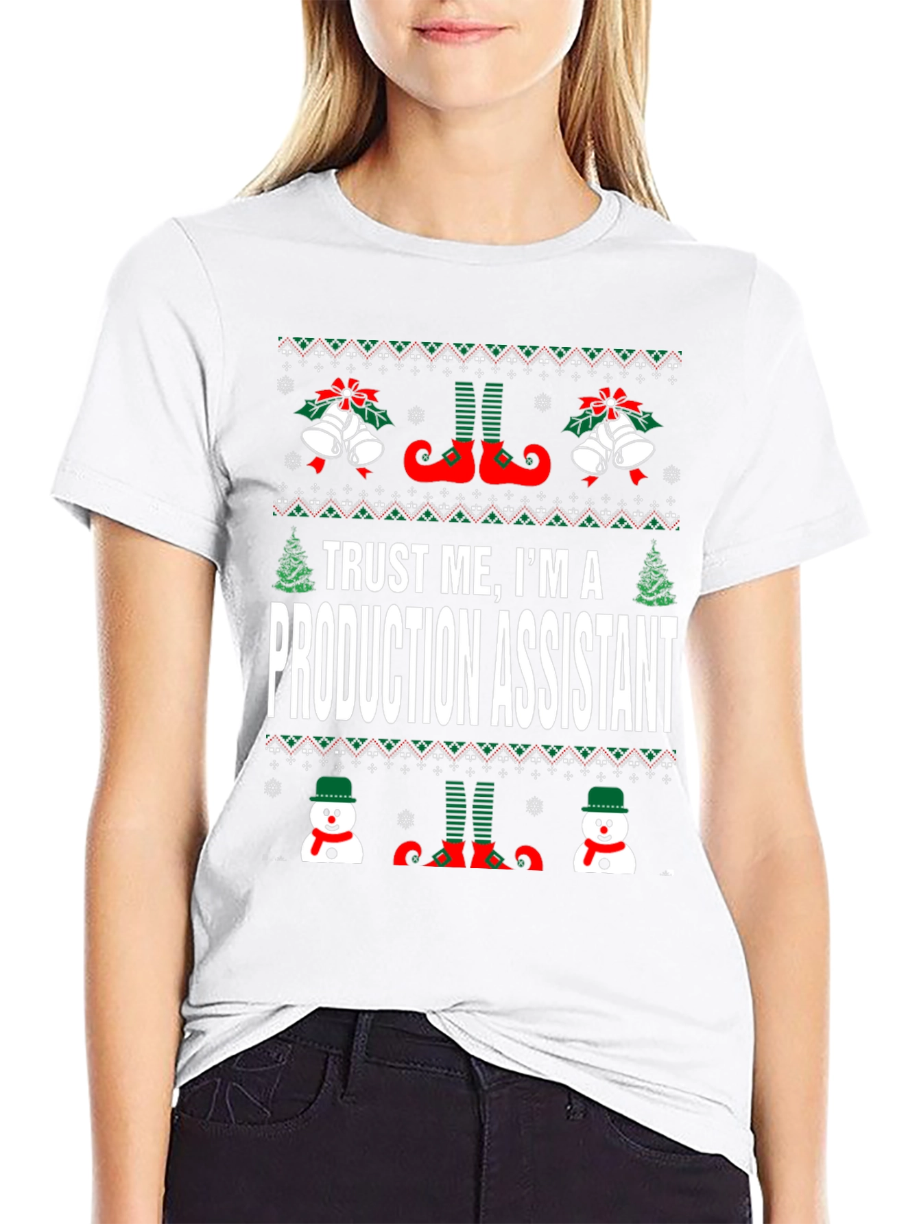 Production Assistant Ugly Christmas T-Shirt