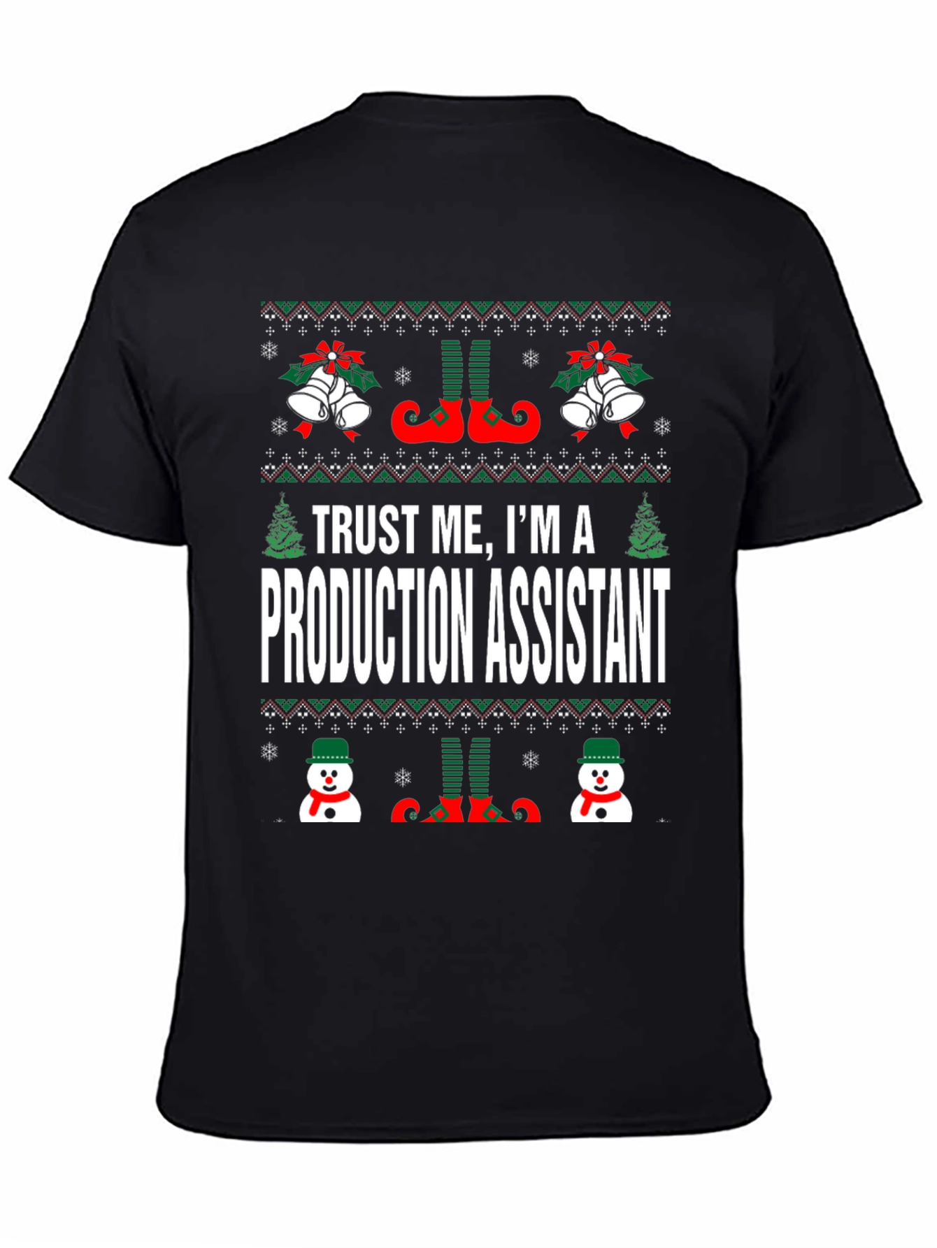 Production Assistant Ugly Christmas T-Shirt