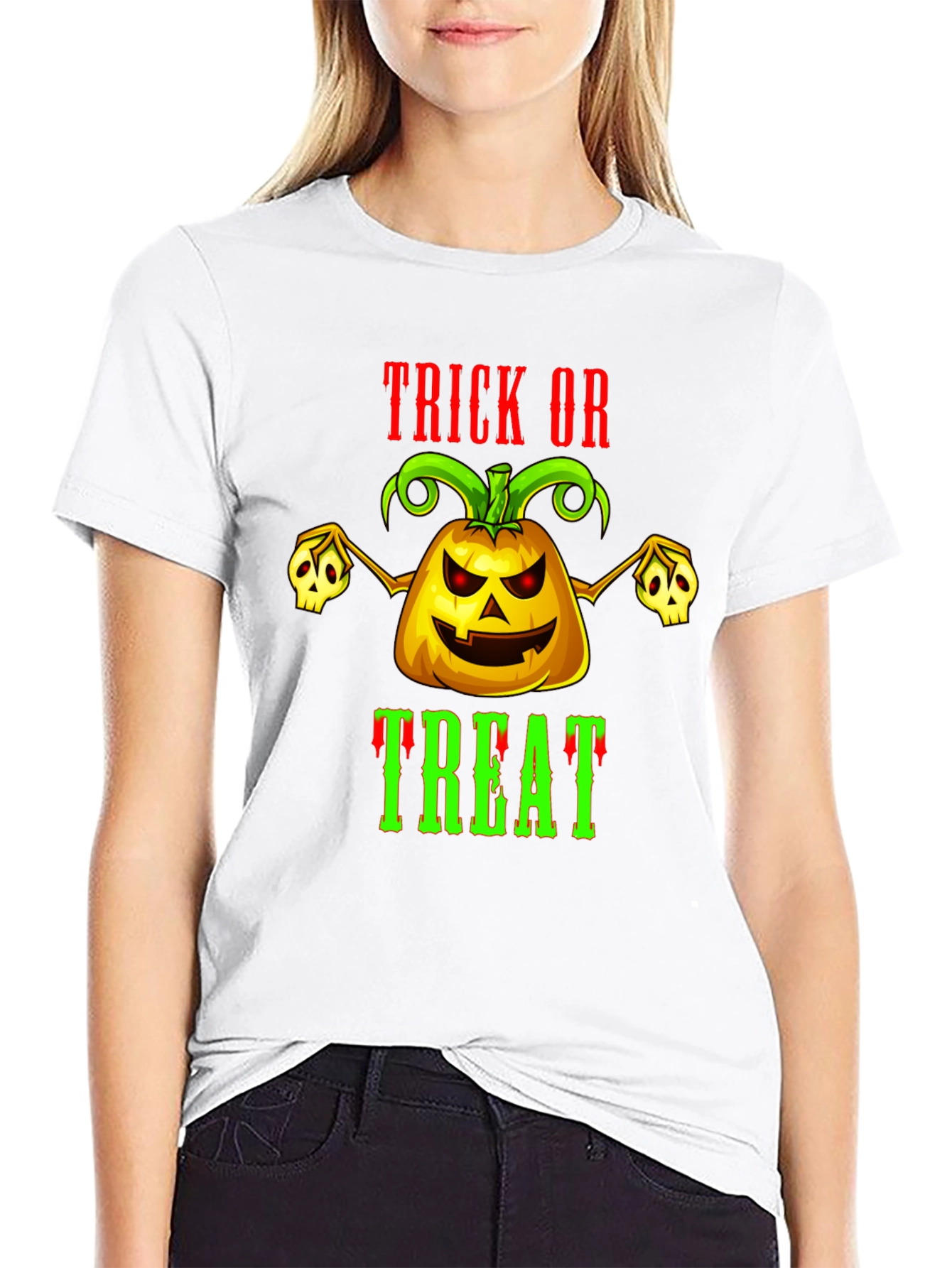 Halloween Trick or Treat Pumpkin Graphic Tee