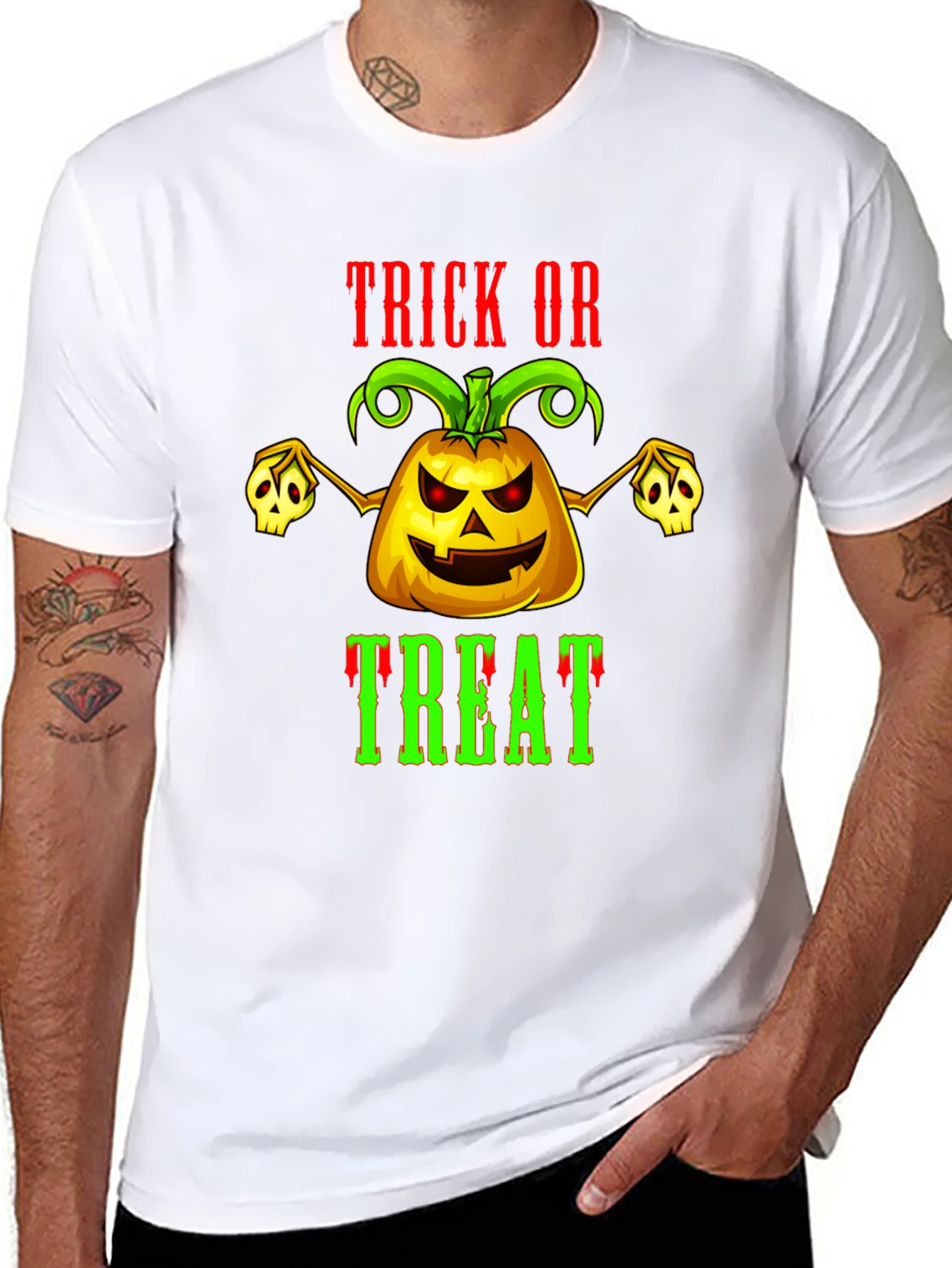 Halloween Trick or Treat Pumpkin Graphic Tee