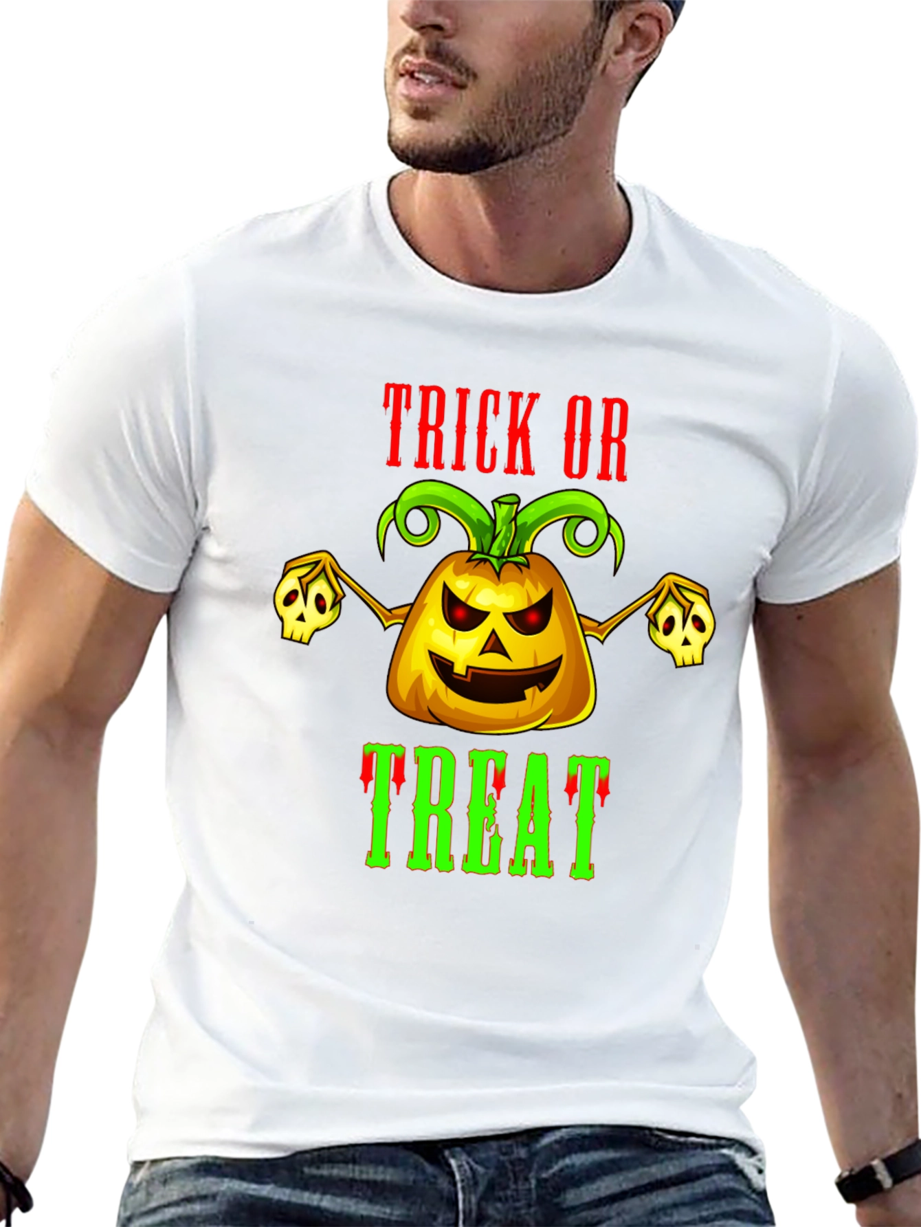 Halloween Trick or Treat Pumpkin Graphic Tee