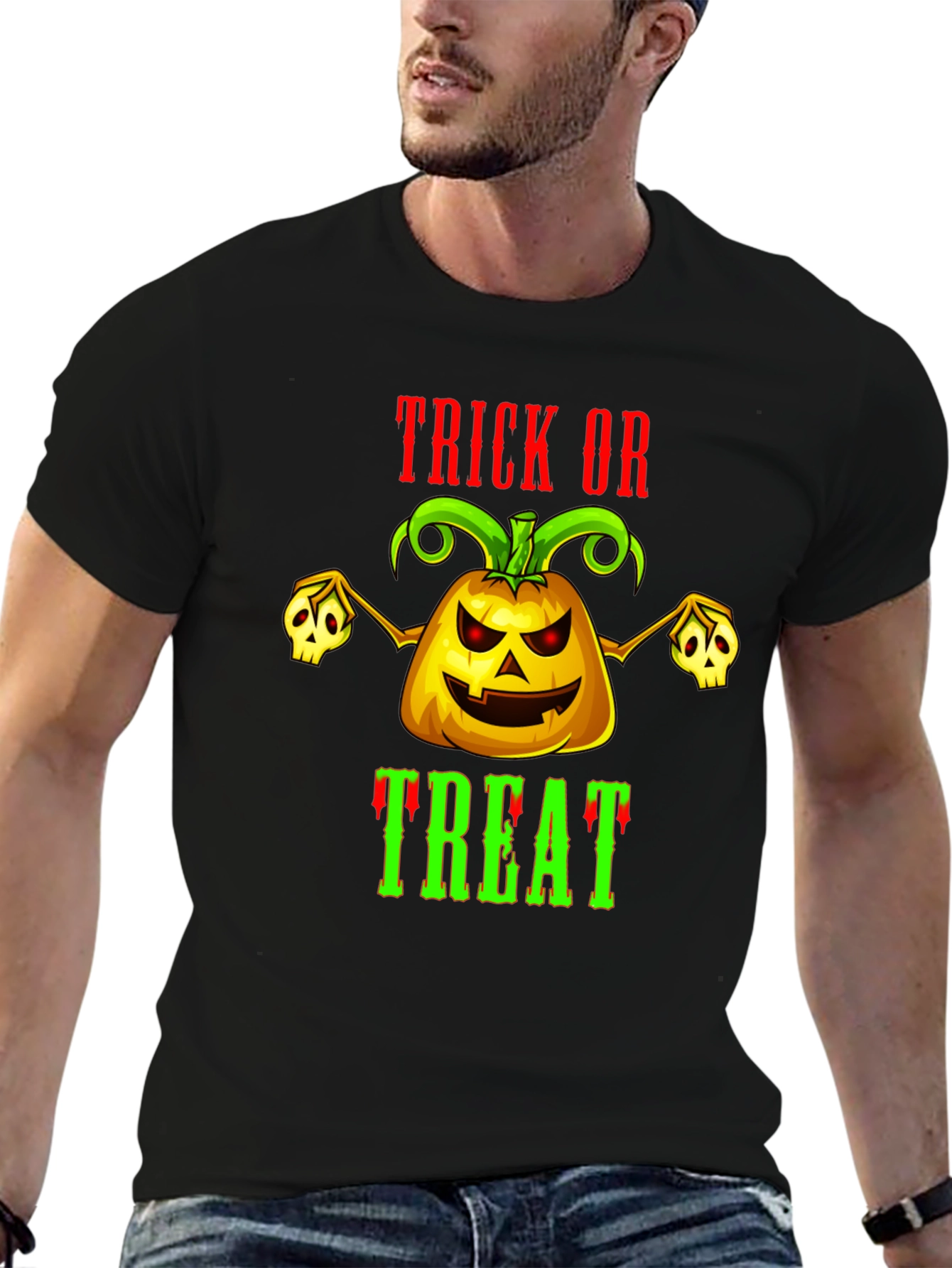 Halloween Trick or Treat Pumpkin Graphic Tee