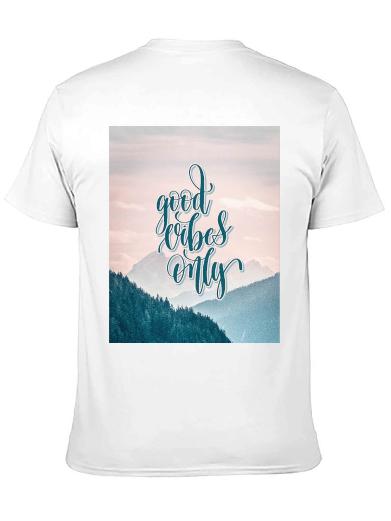 Good Vibes Only Graphic Tee - Mountain Scene