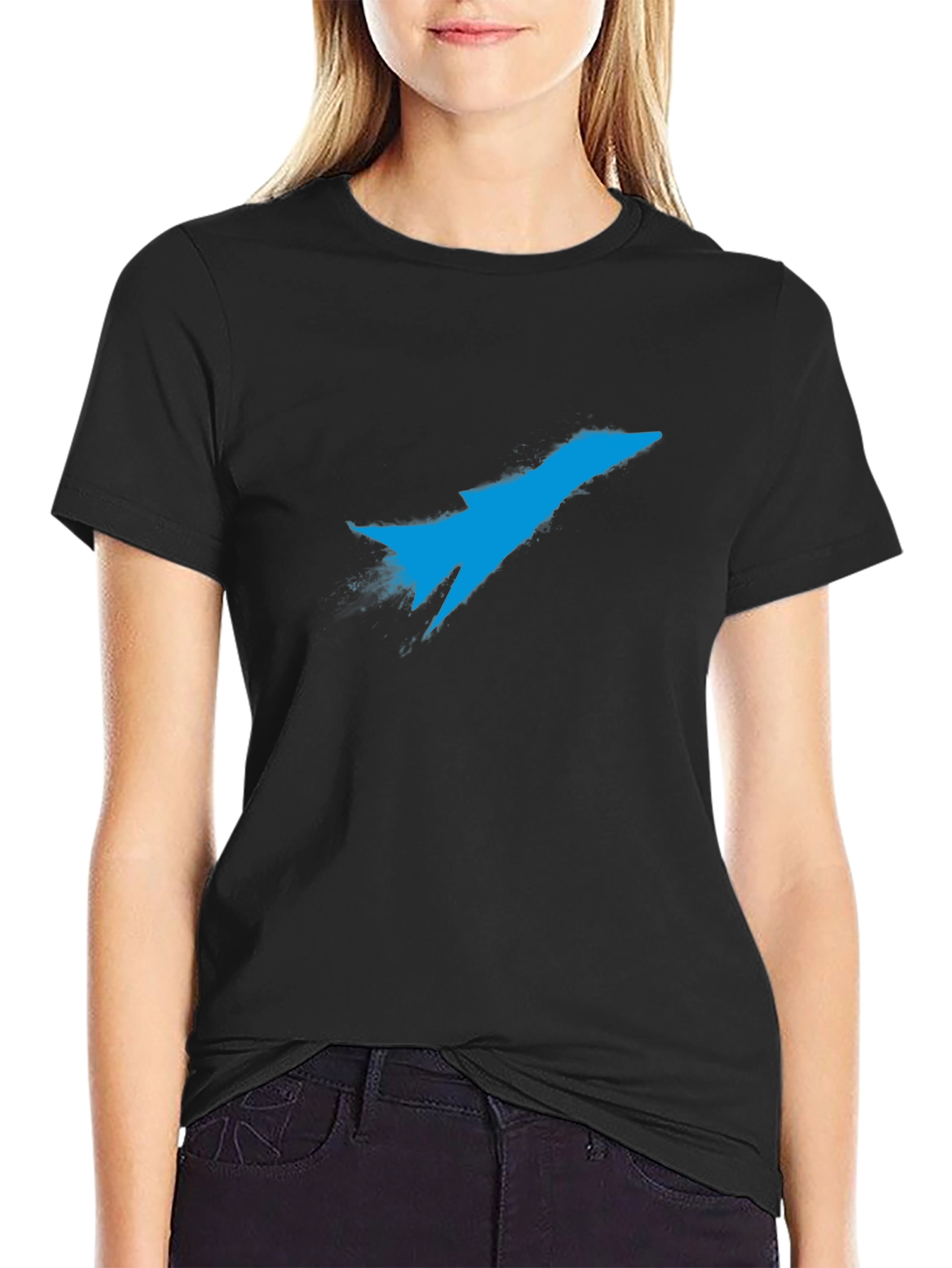 Jet Fighter Graphic T-Shirt - Black