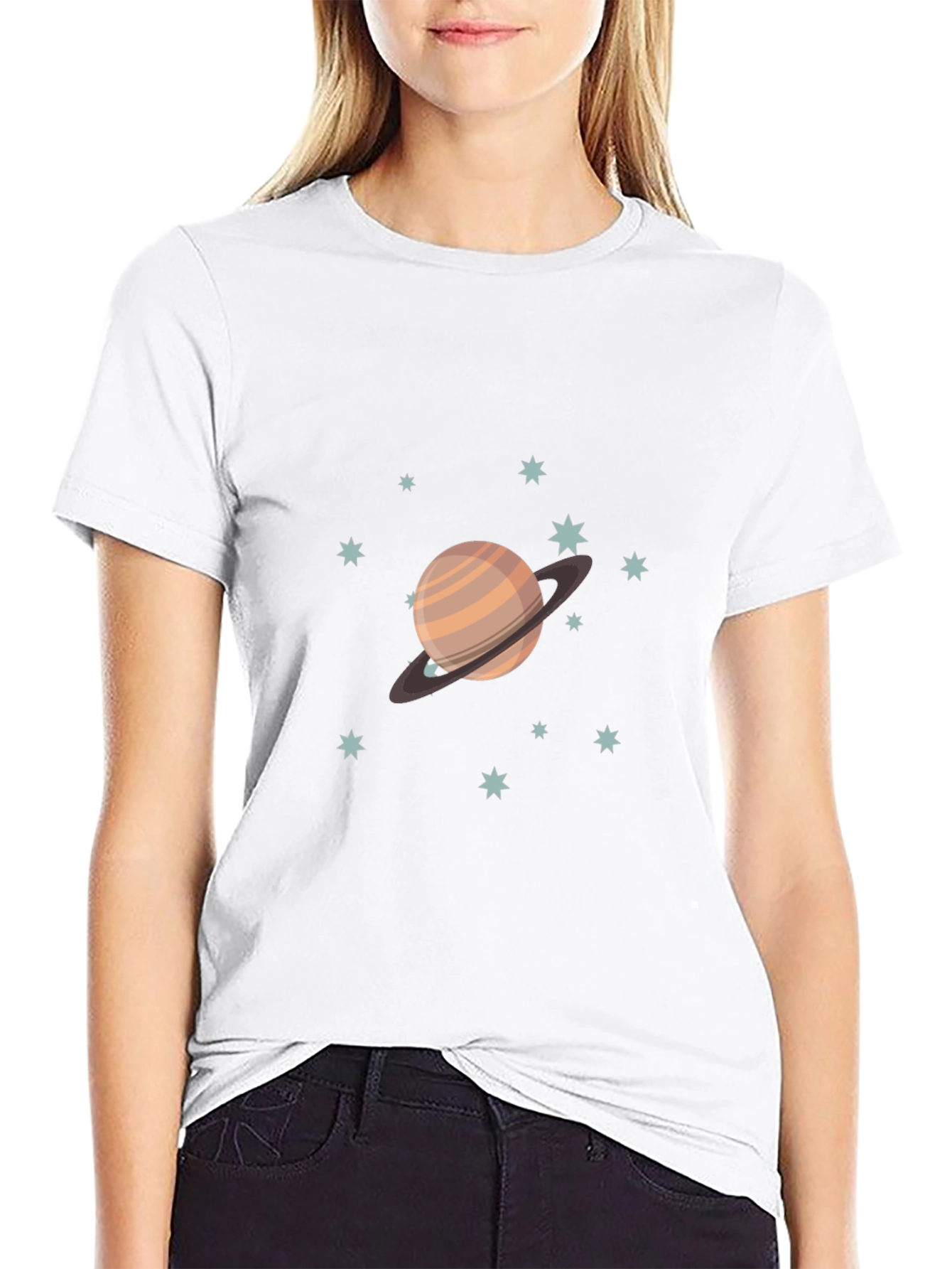Saturn Graphic Black T-Shirt