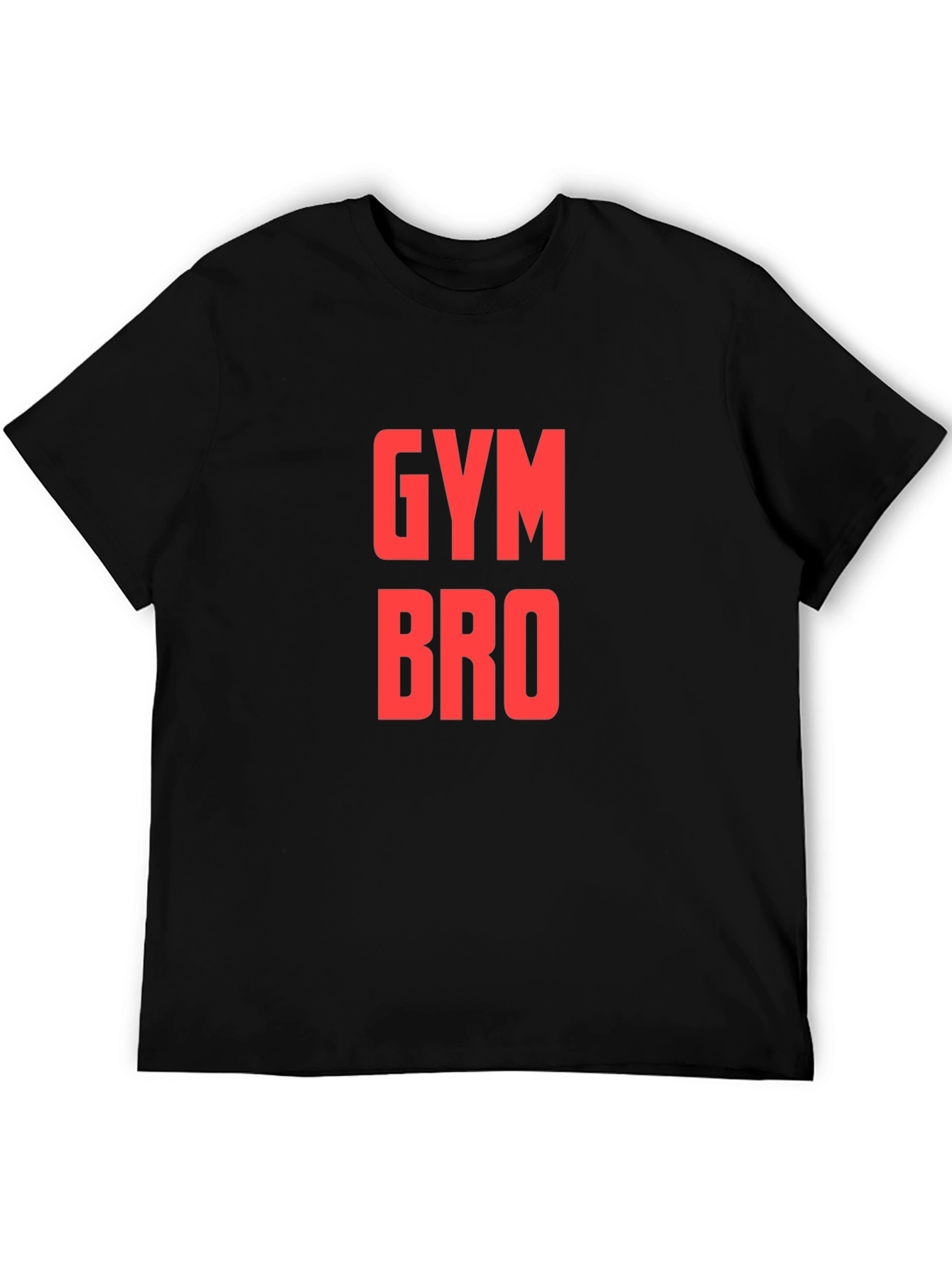 Gym Bro T-Shirt - Black - Red Text