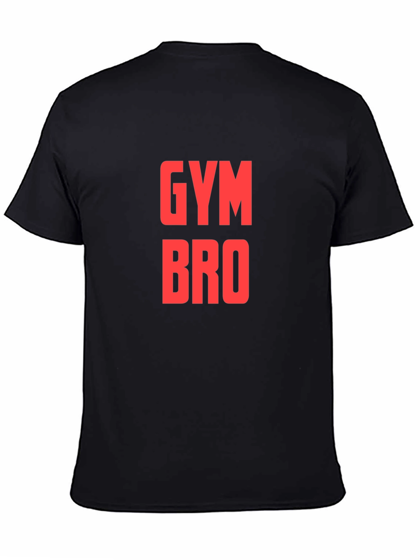 Gym Bro T-Shirt - Black - Red Text