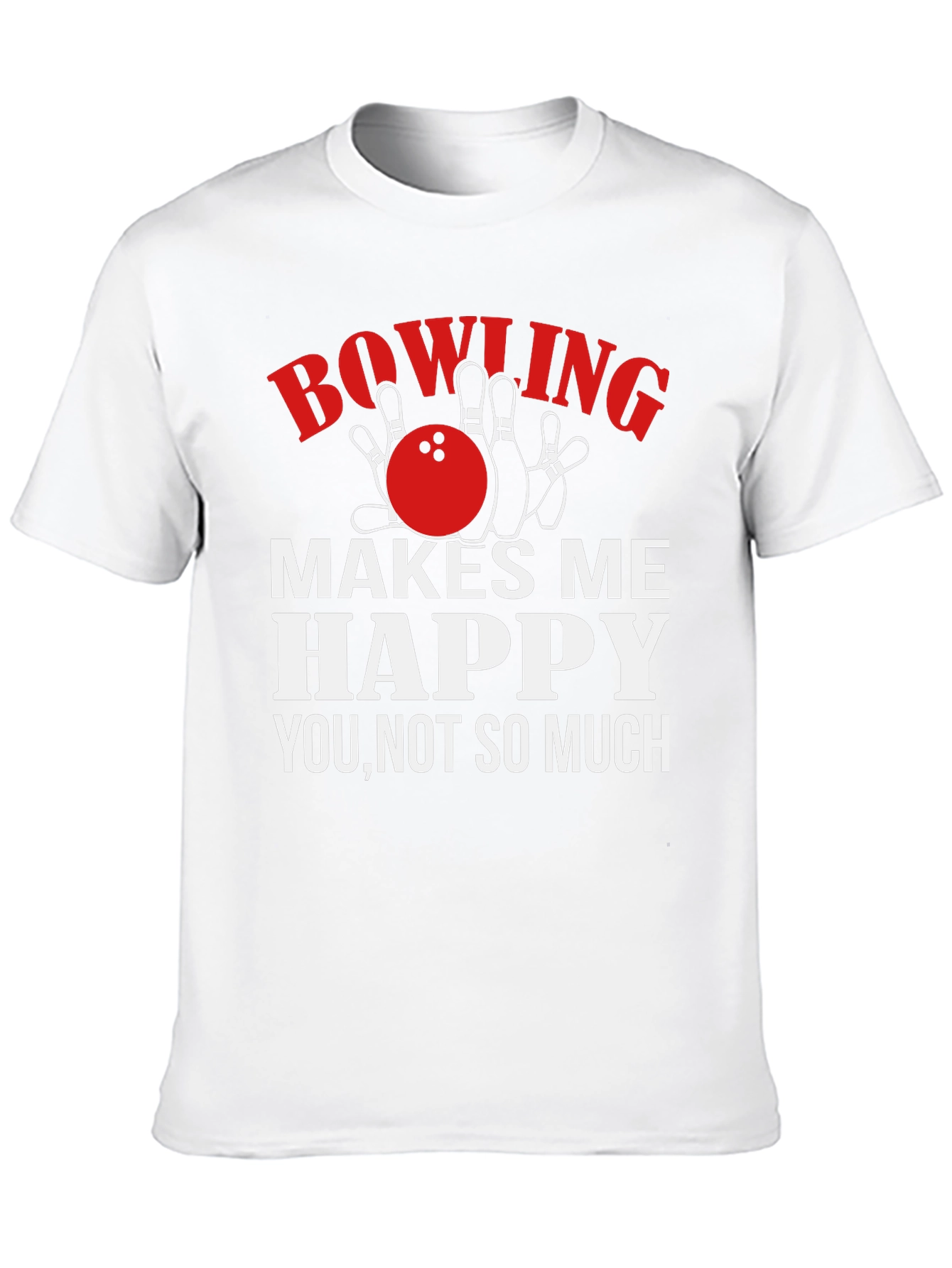 Bowling Makes Me Happy Graphic T-Shirt