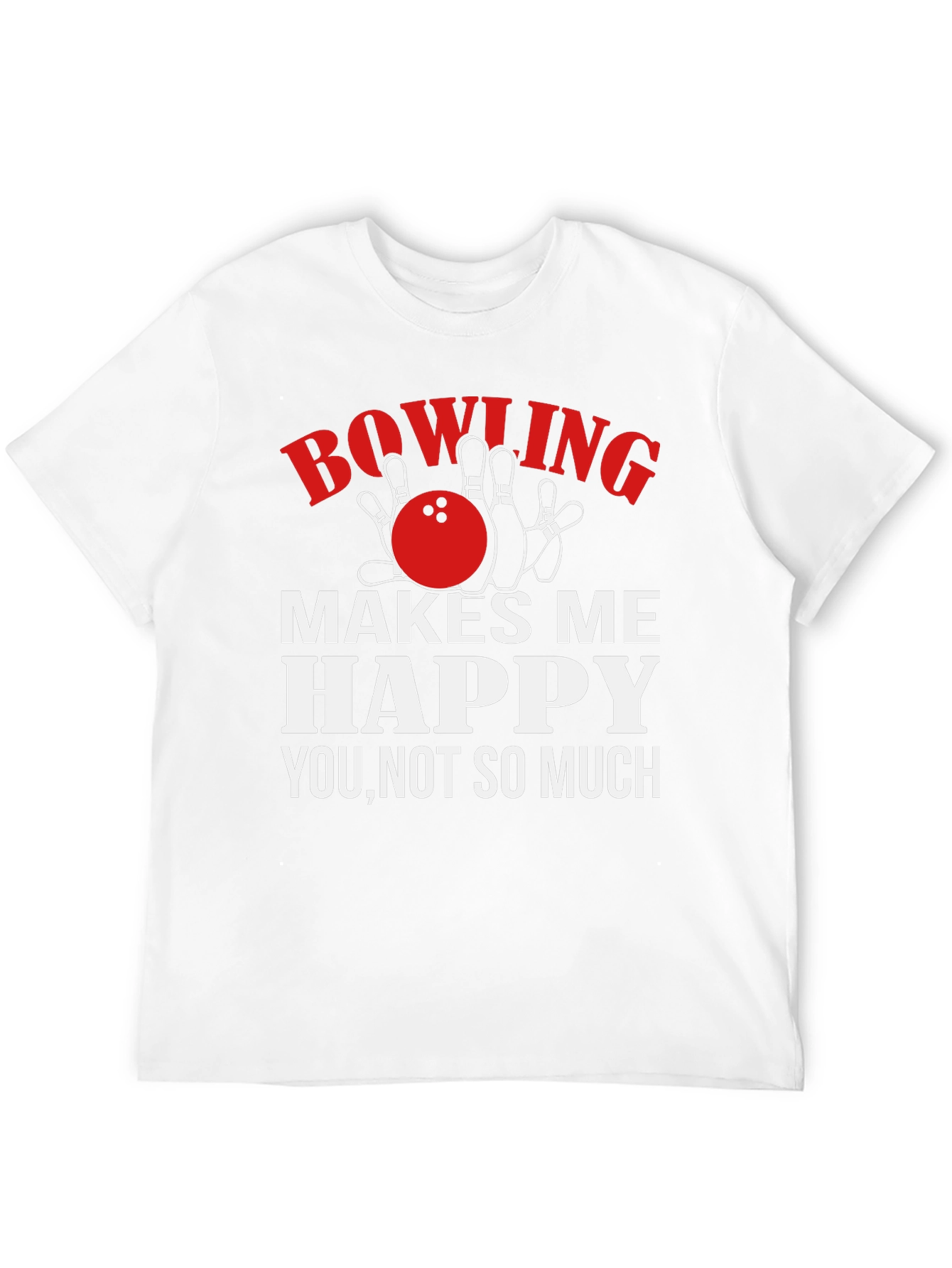 Bowling Makes Me Happy Graphic T-Shirt