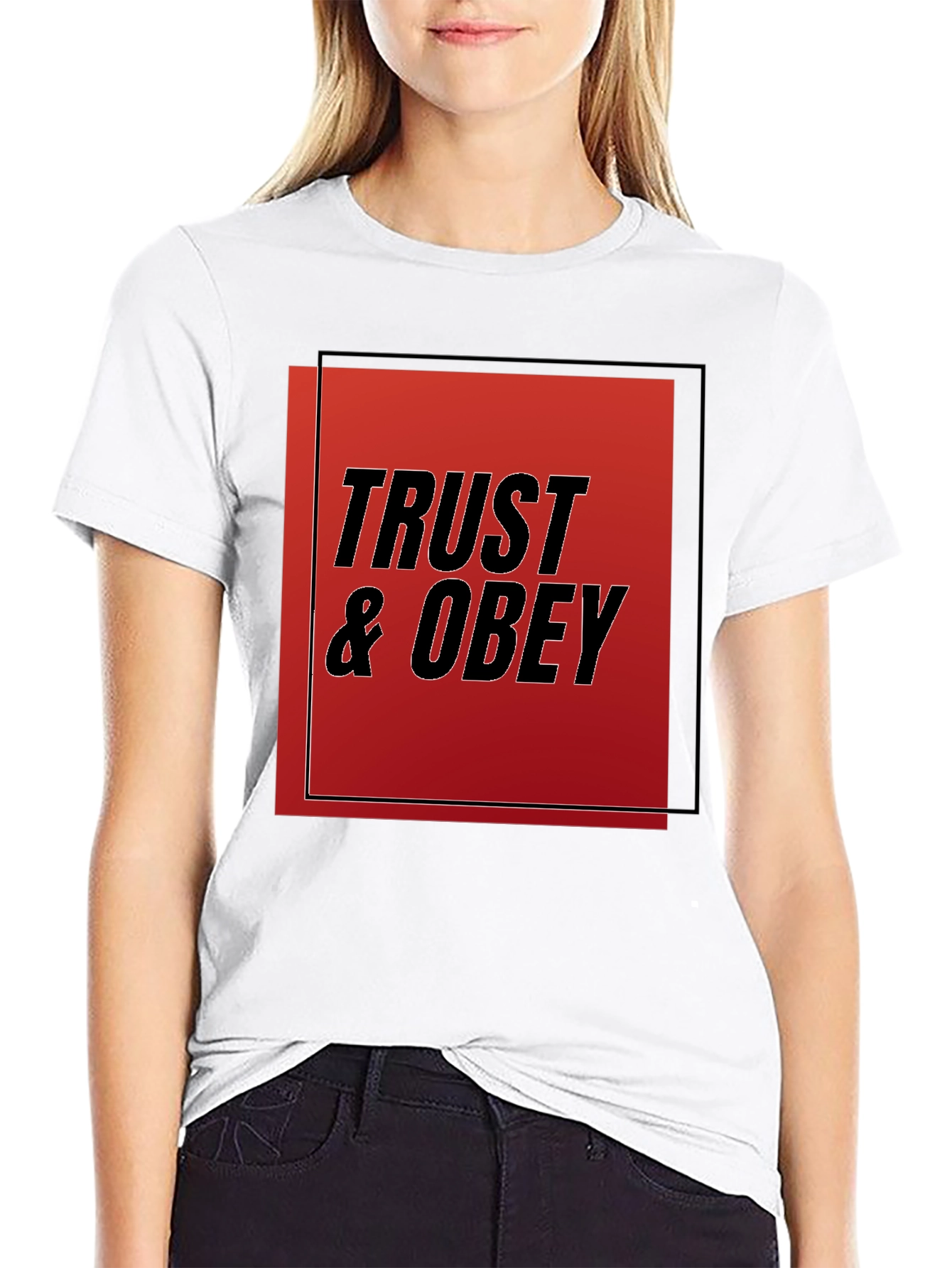 Trust & Obey Graphic Tee - Black