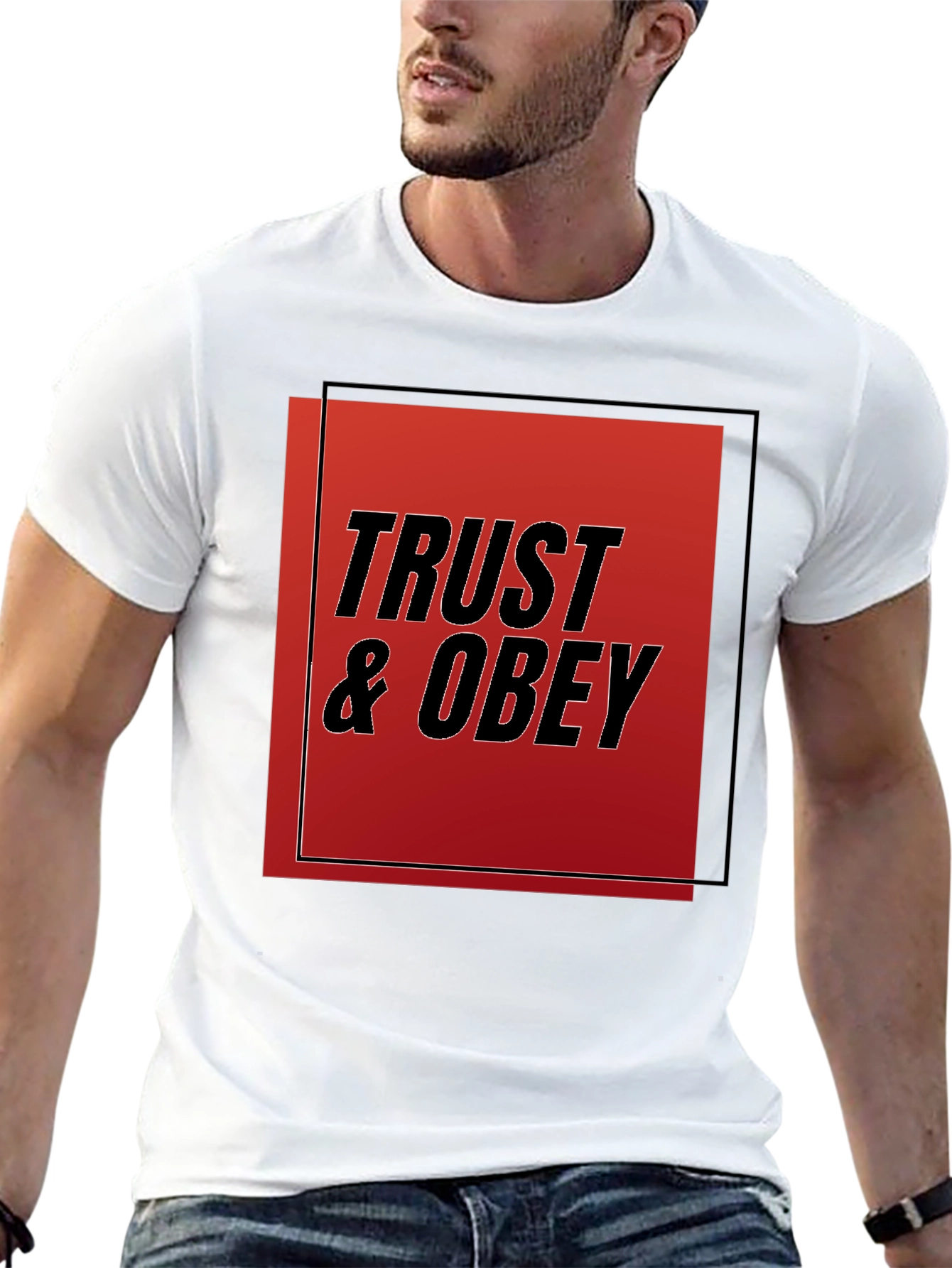 Trust & Obey Graphic Tee - Black