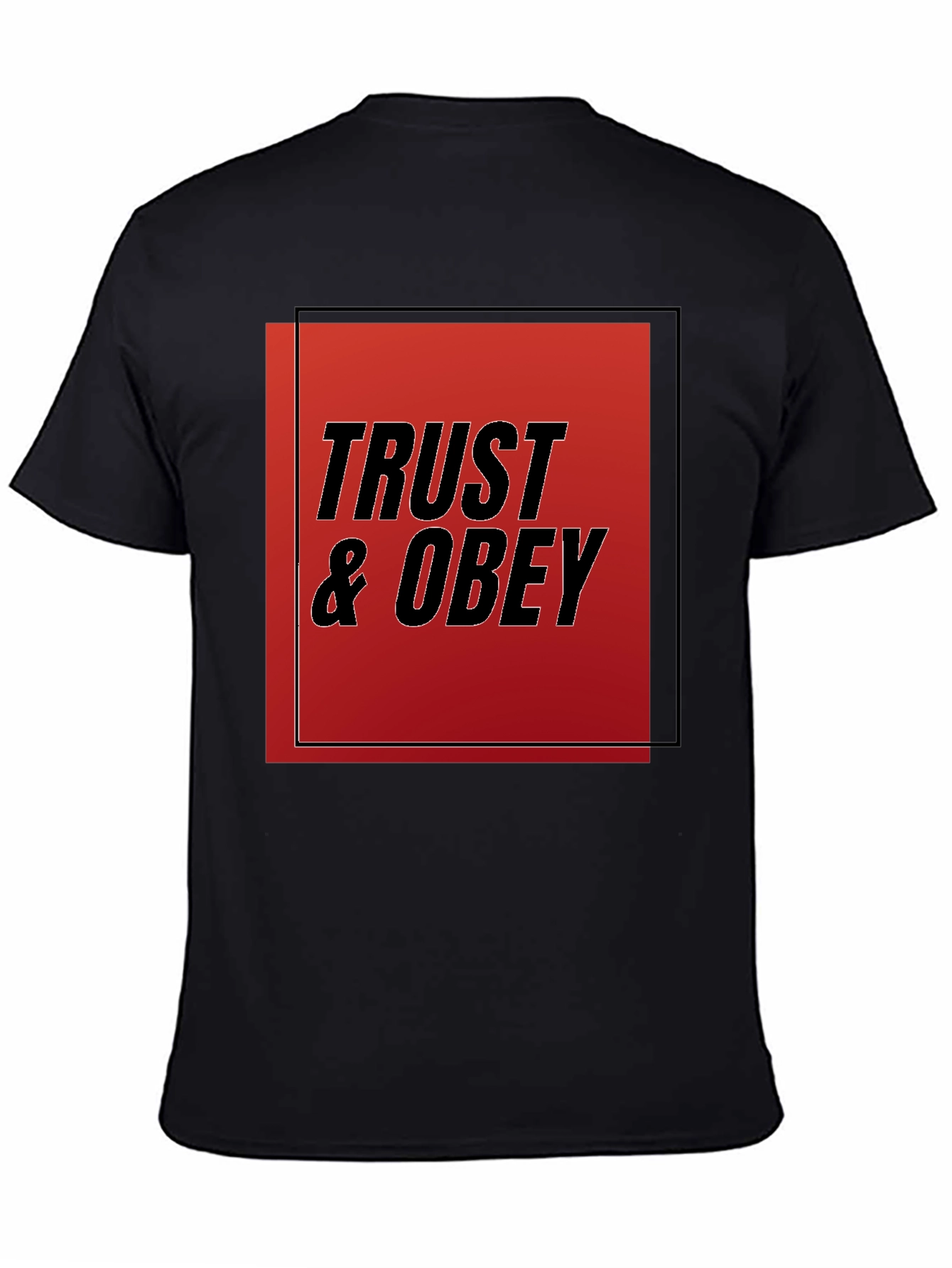Trust & Obey Graphic Tee - Black