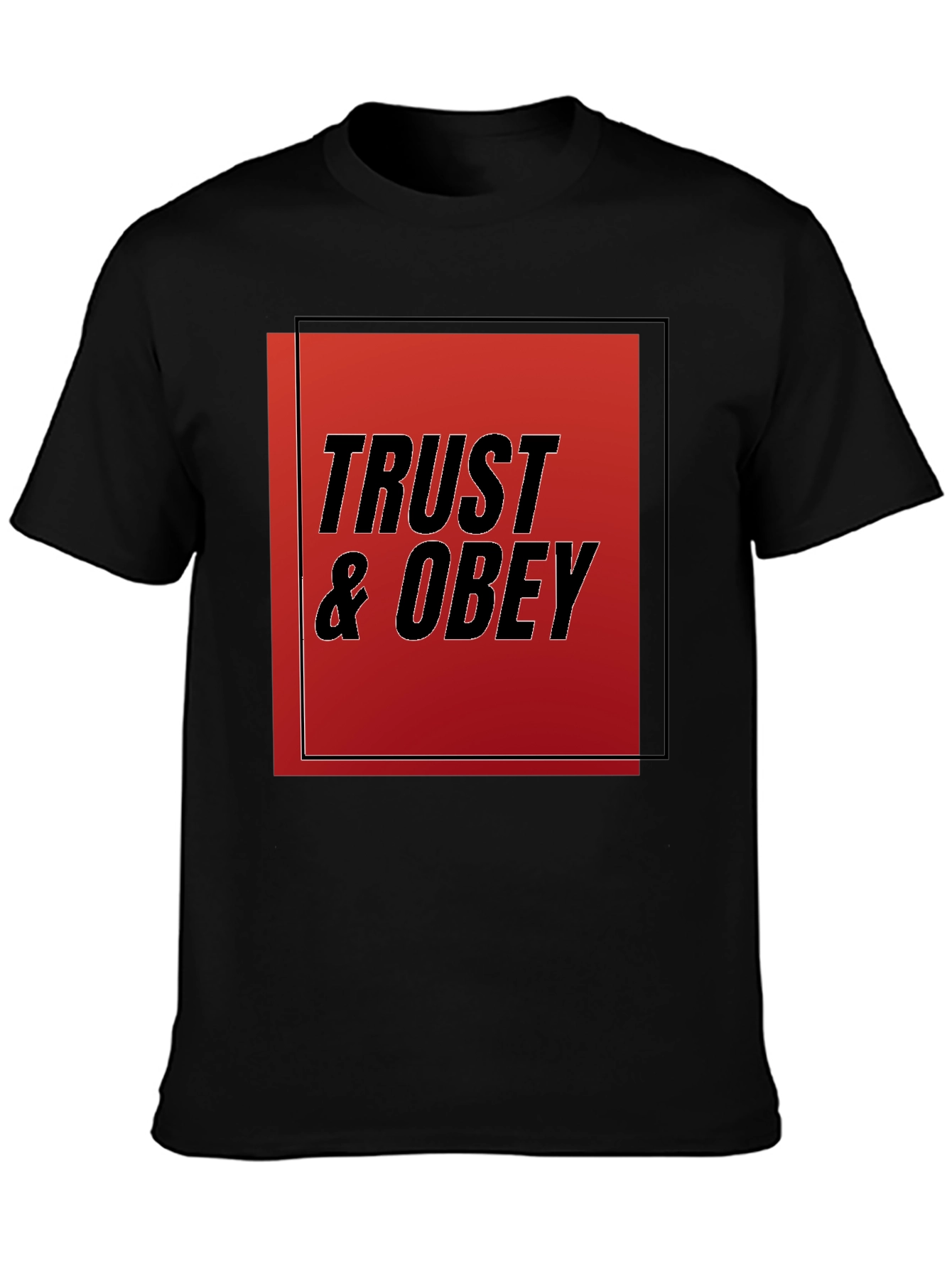 Trust & Obey Graphic Tee - Black
