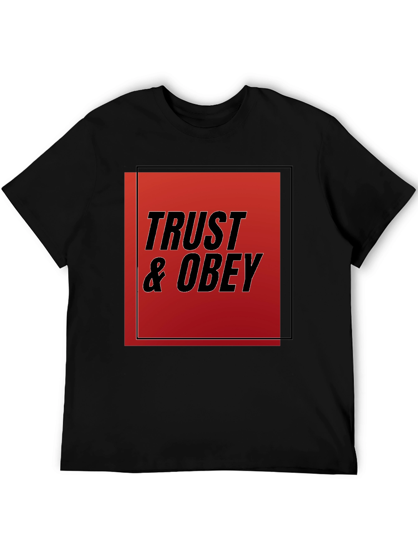 Trust & Obey Graphic Tee - Black