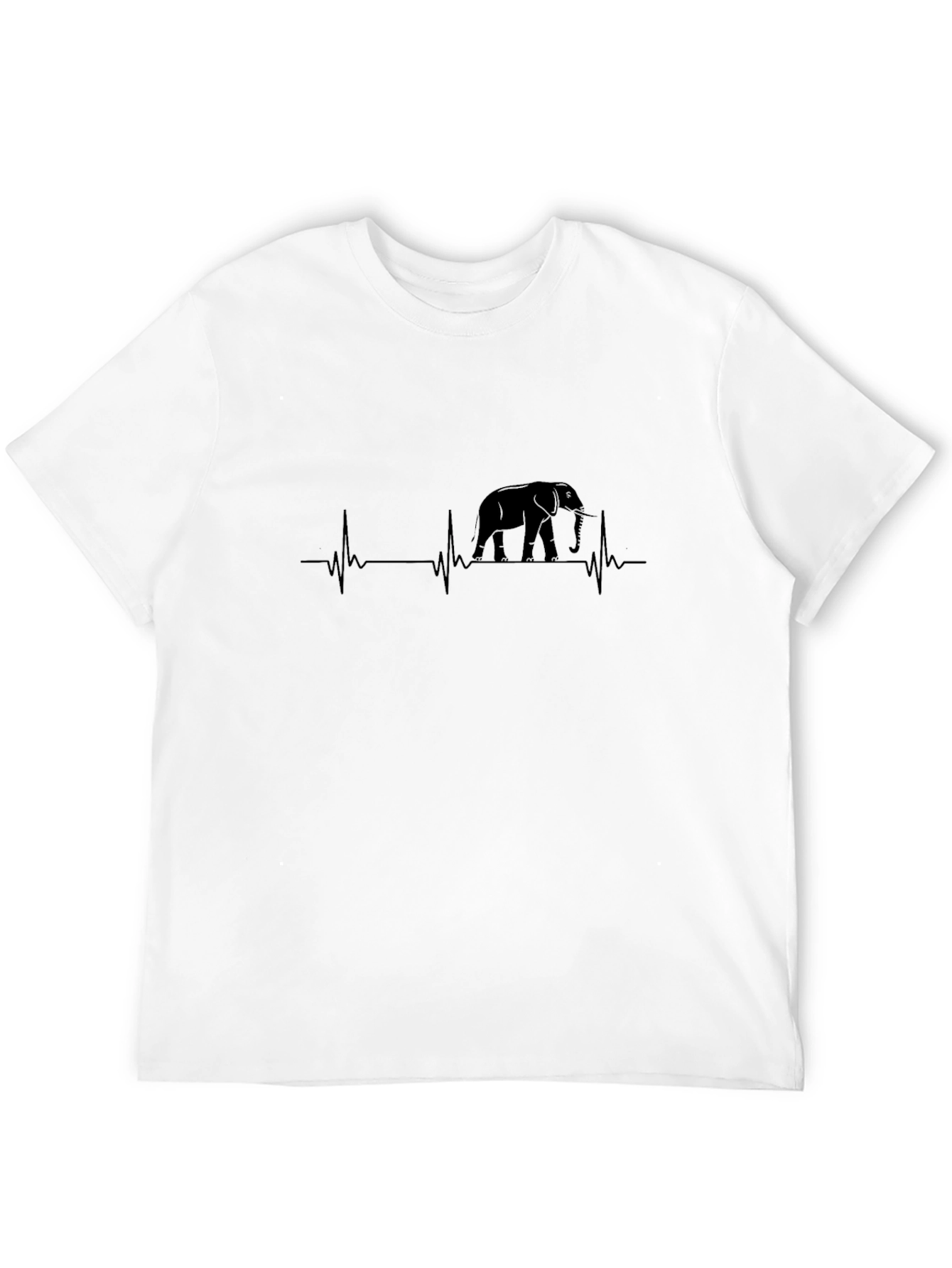 Elephant Heartbeat Graphic Tee - Stylish Comfort