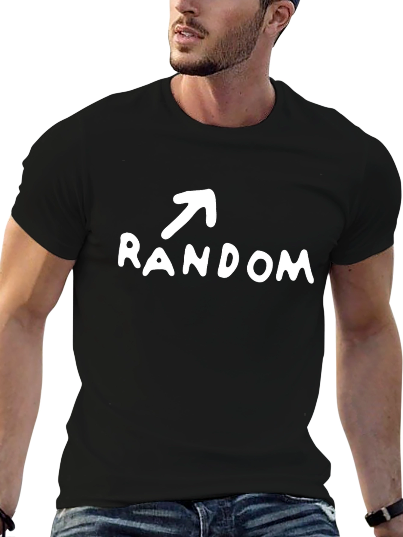 Random Arrow Graphic Black T-Shirt Casual Style