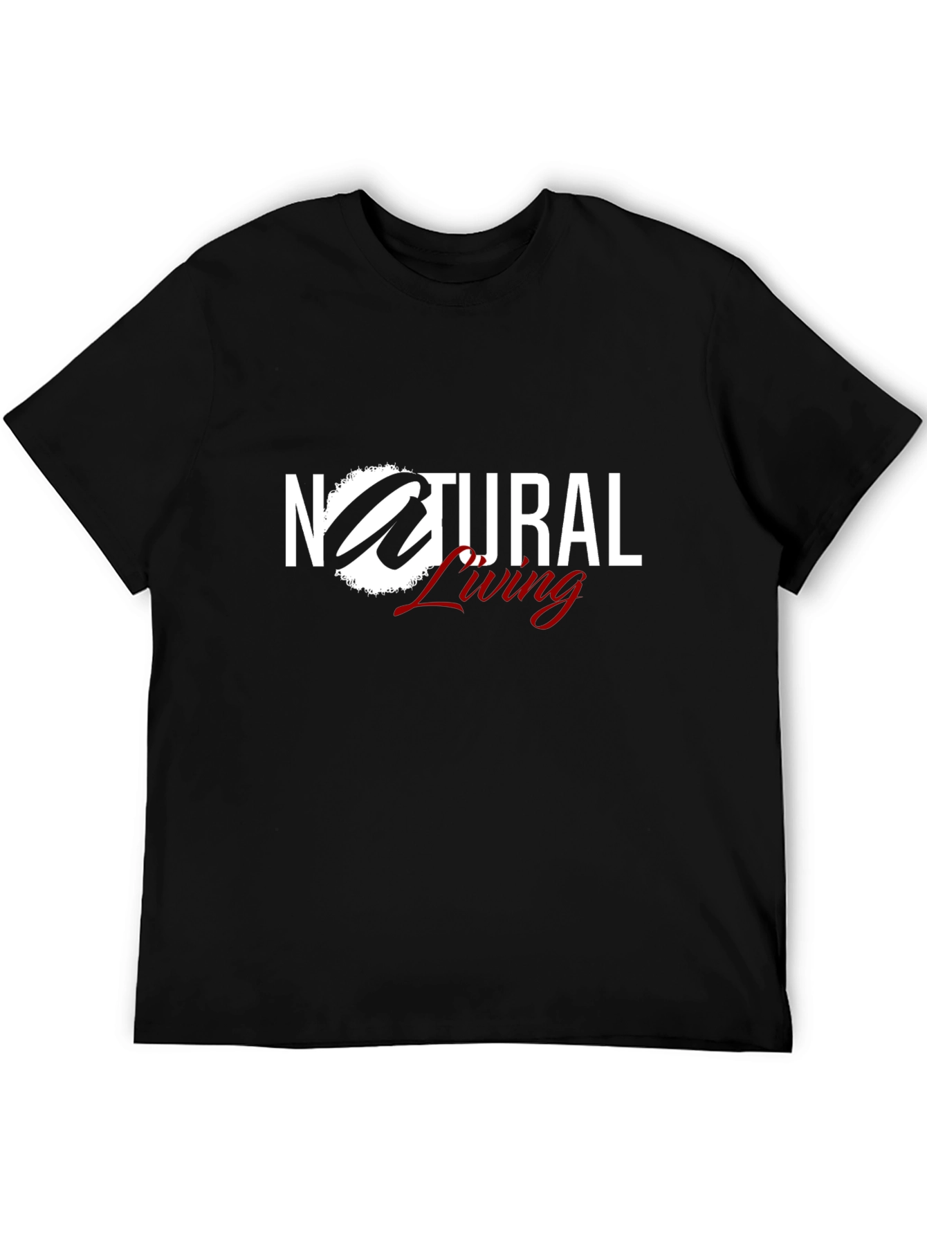 Natural Living Black T-Shirt Graphic Tee