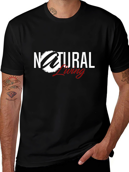 Natural Living Black T-Shirt Graphic Tee